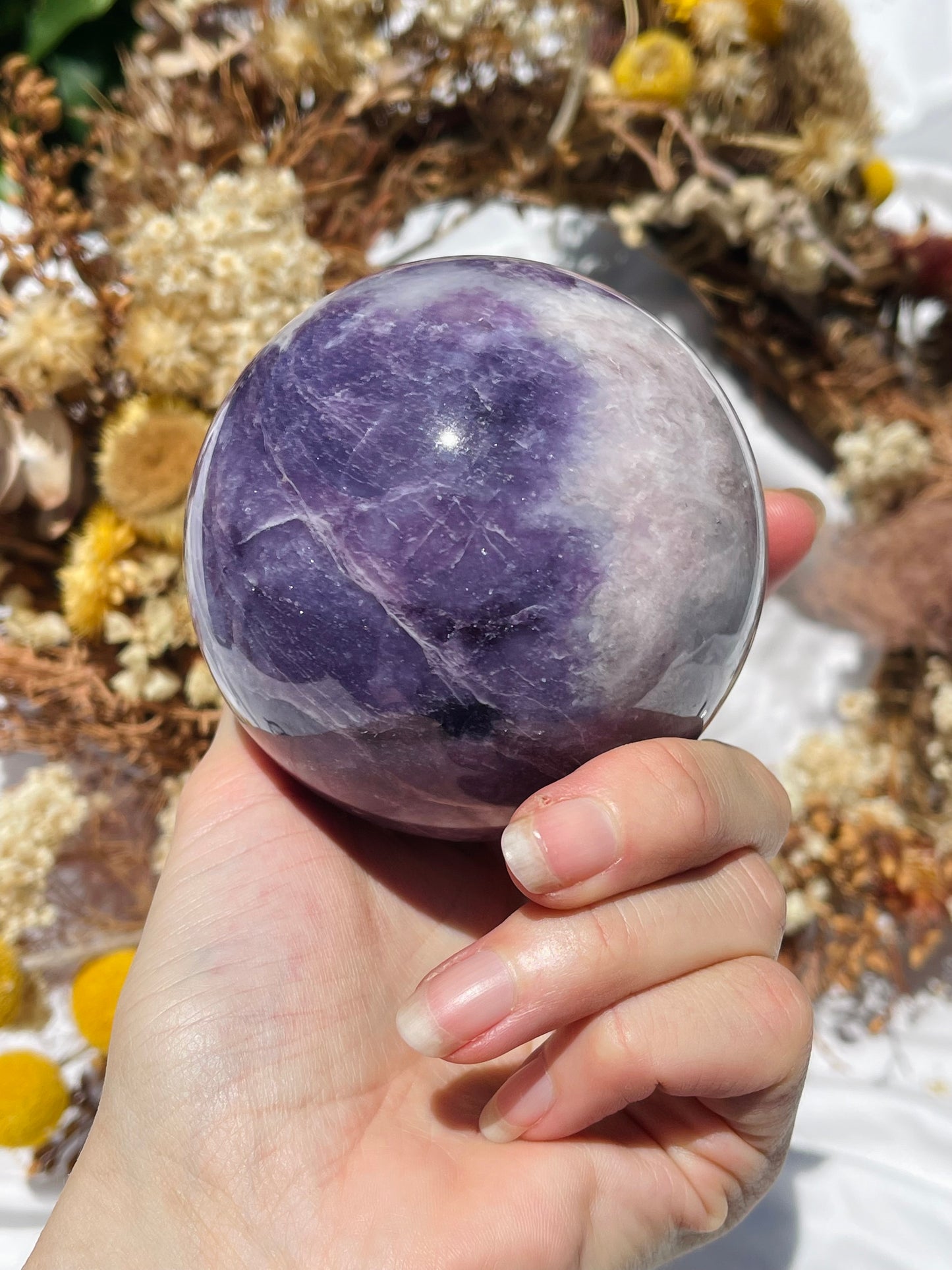 Lepidolite Sphere