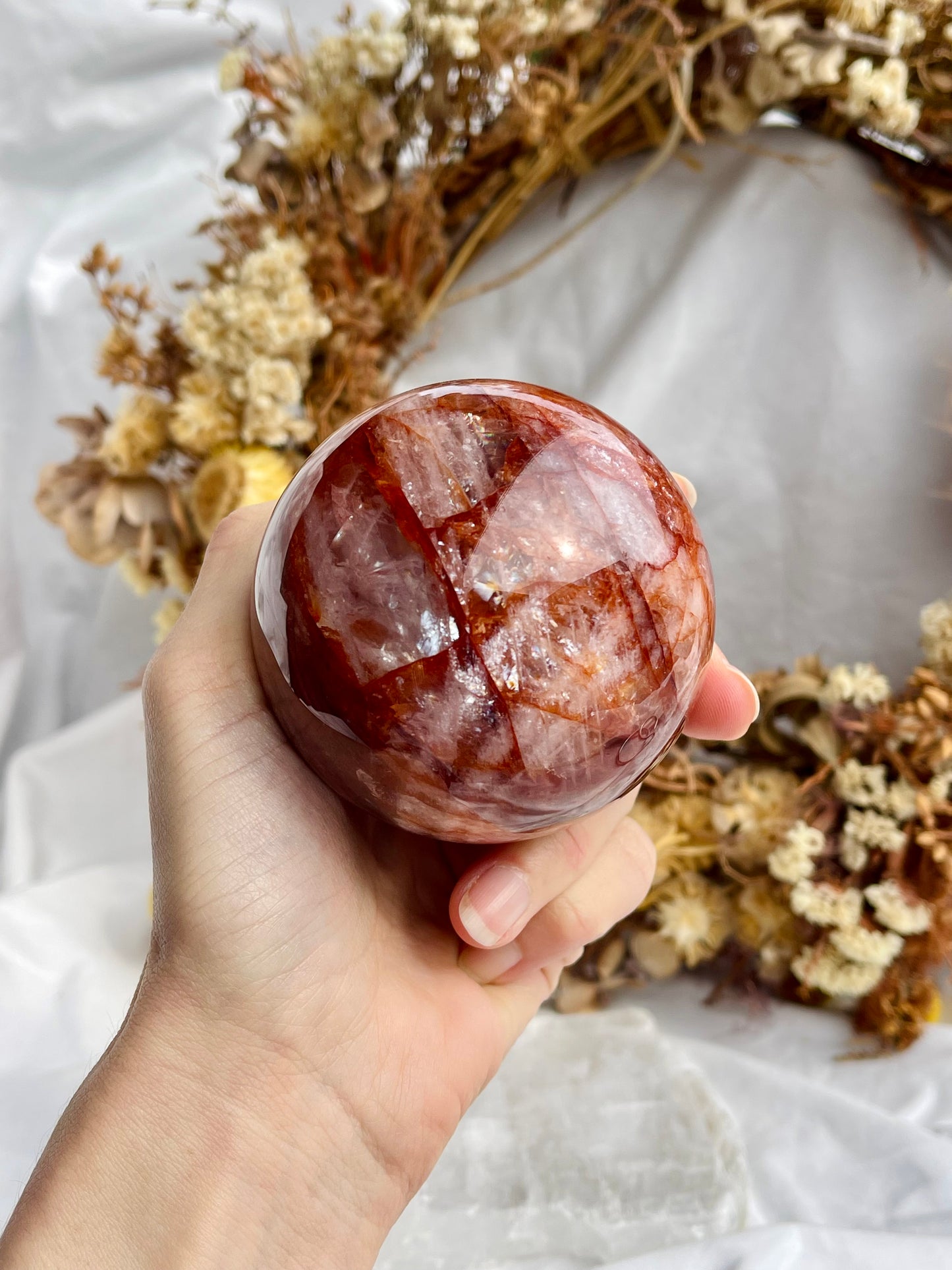 Fire Quartz Sphere