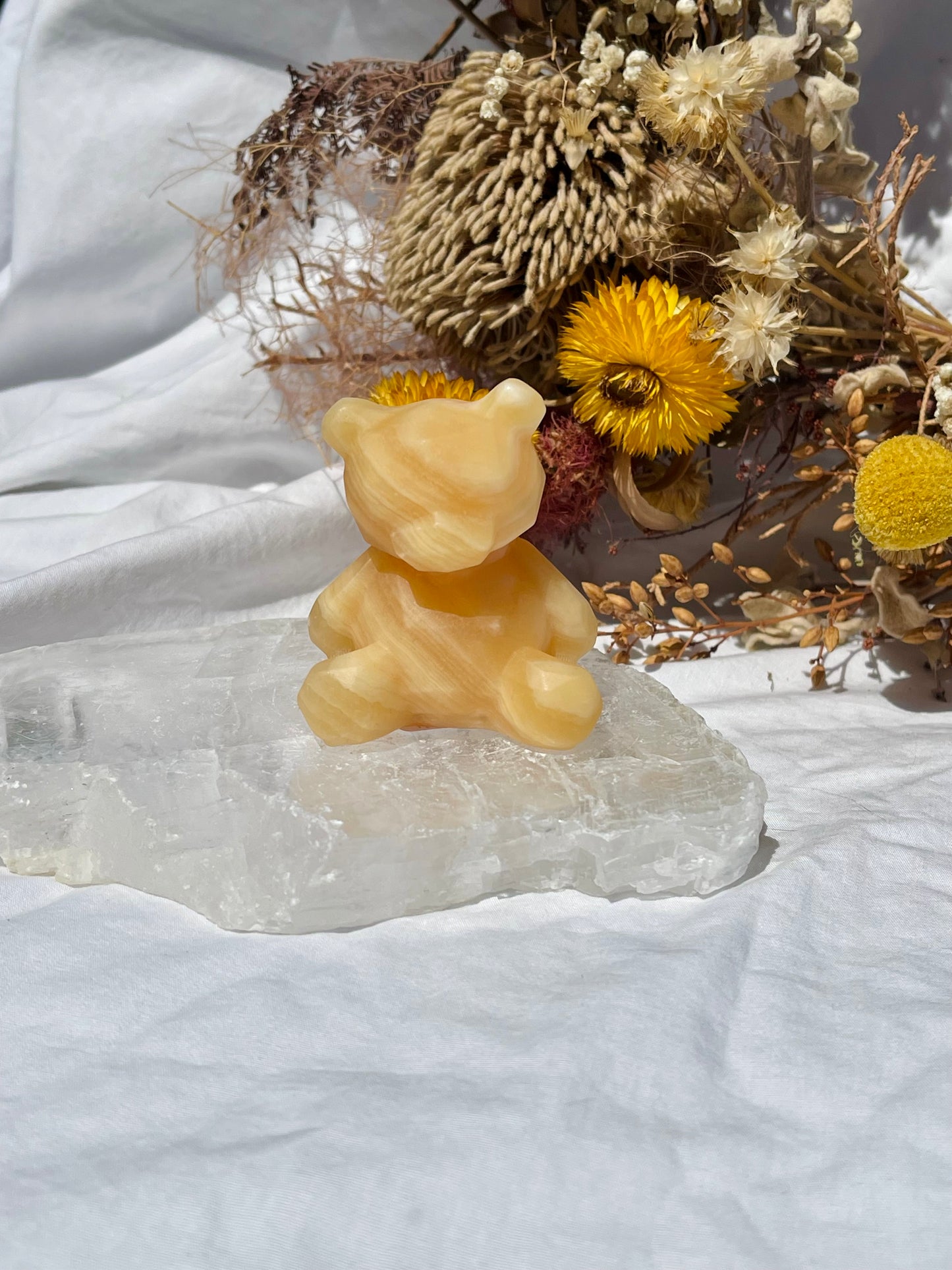 Orange Calcite Bear #1