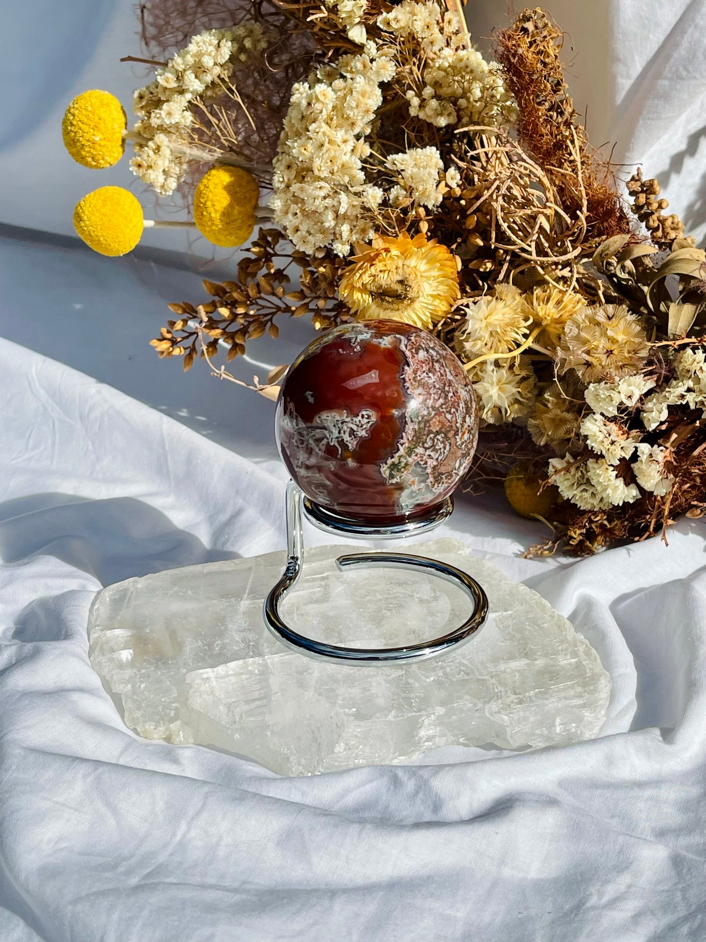Red Moss Agate Sphere #3