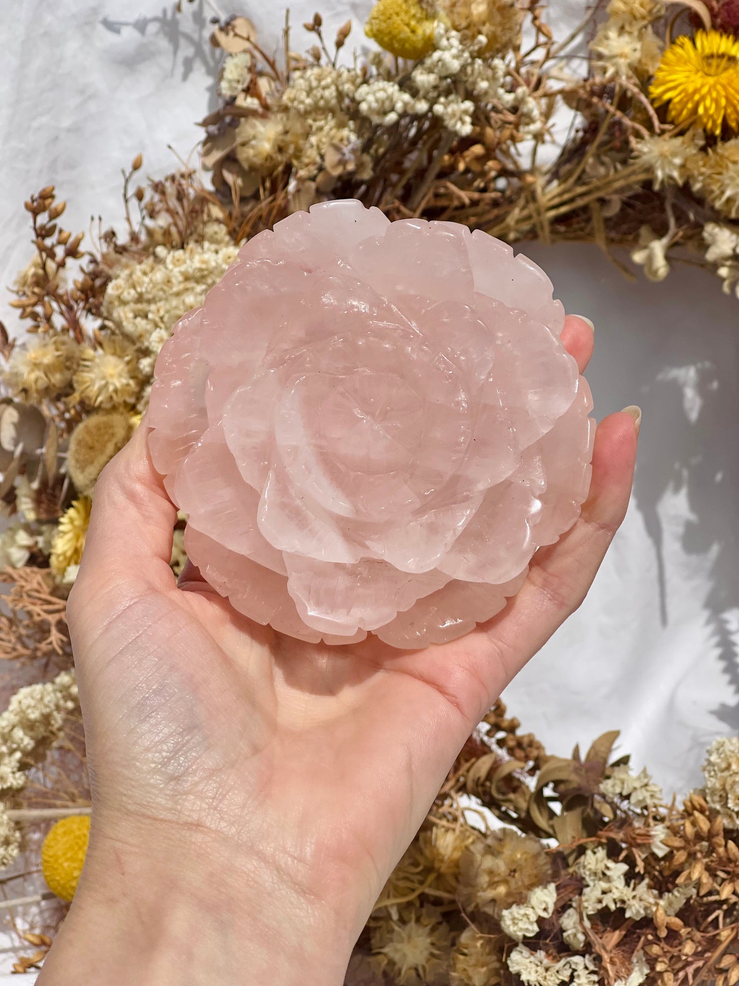 Rose Quartz Flower