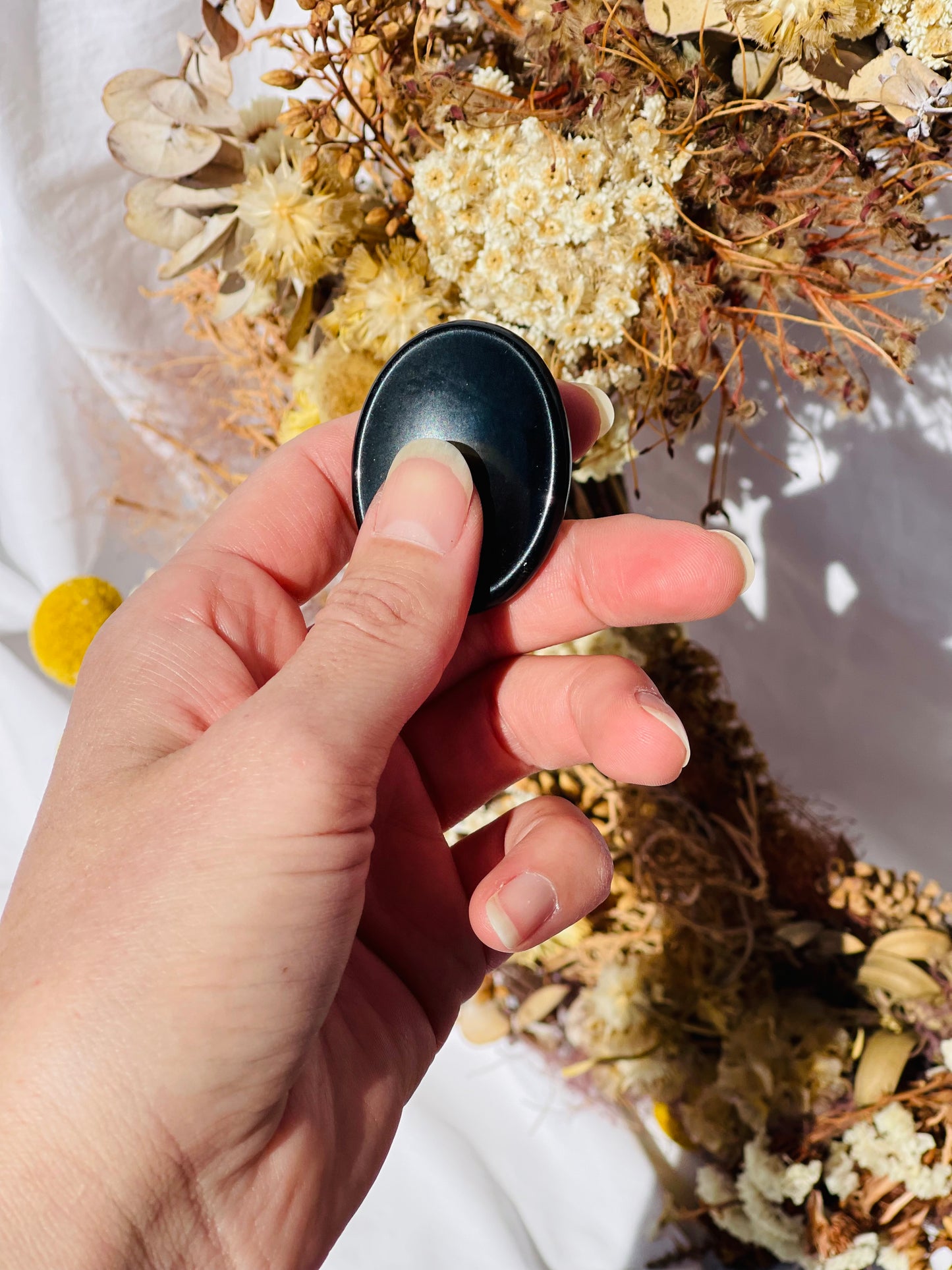 Black Obsidian Worry Stone