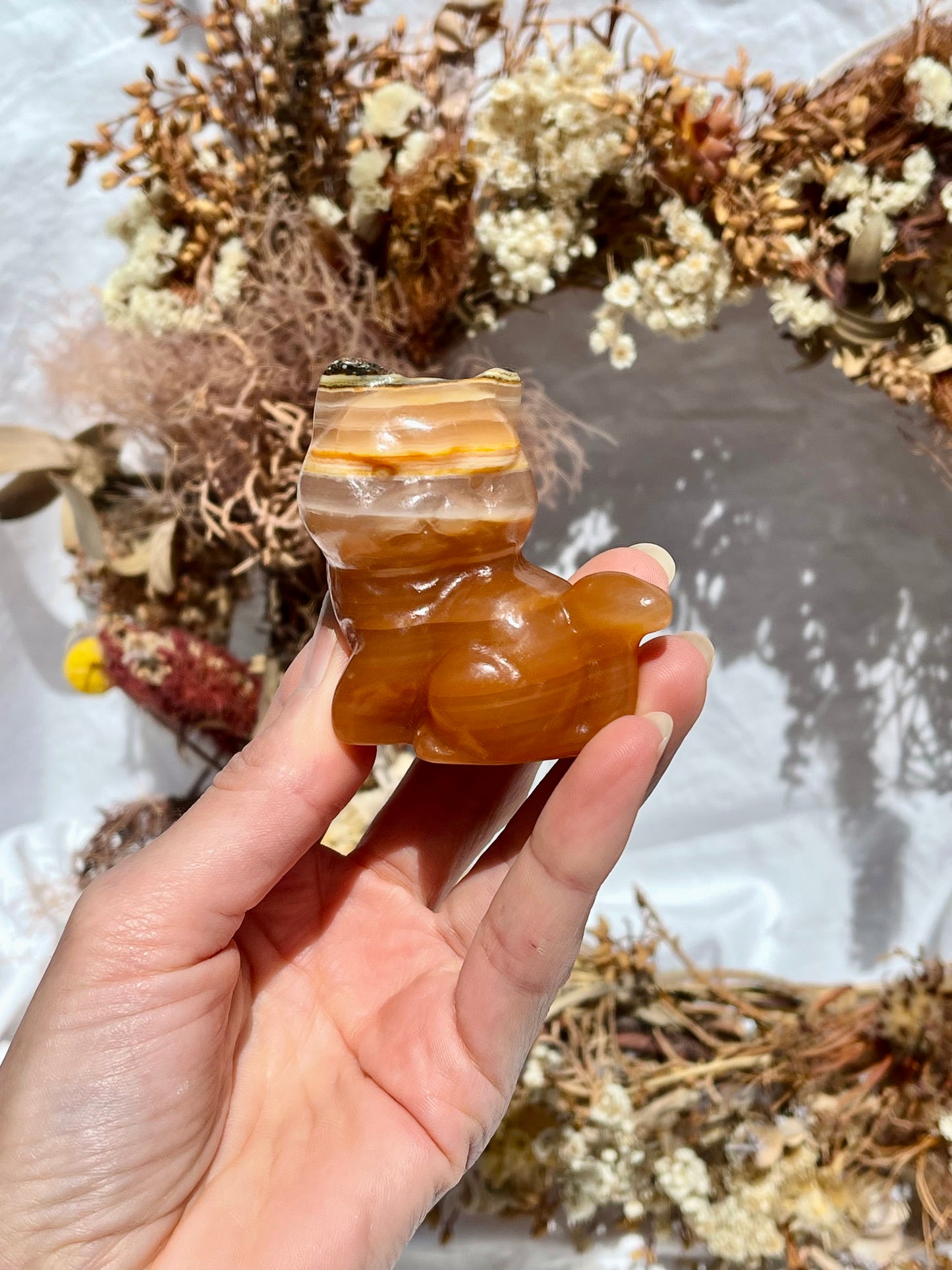 Orange Calcite Grumpy Cat