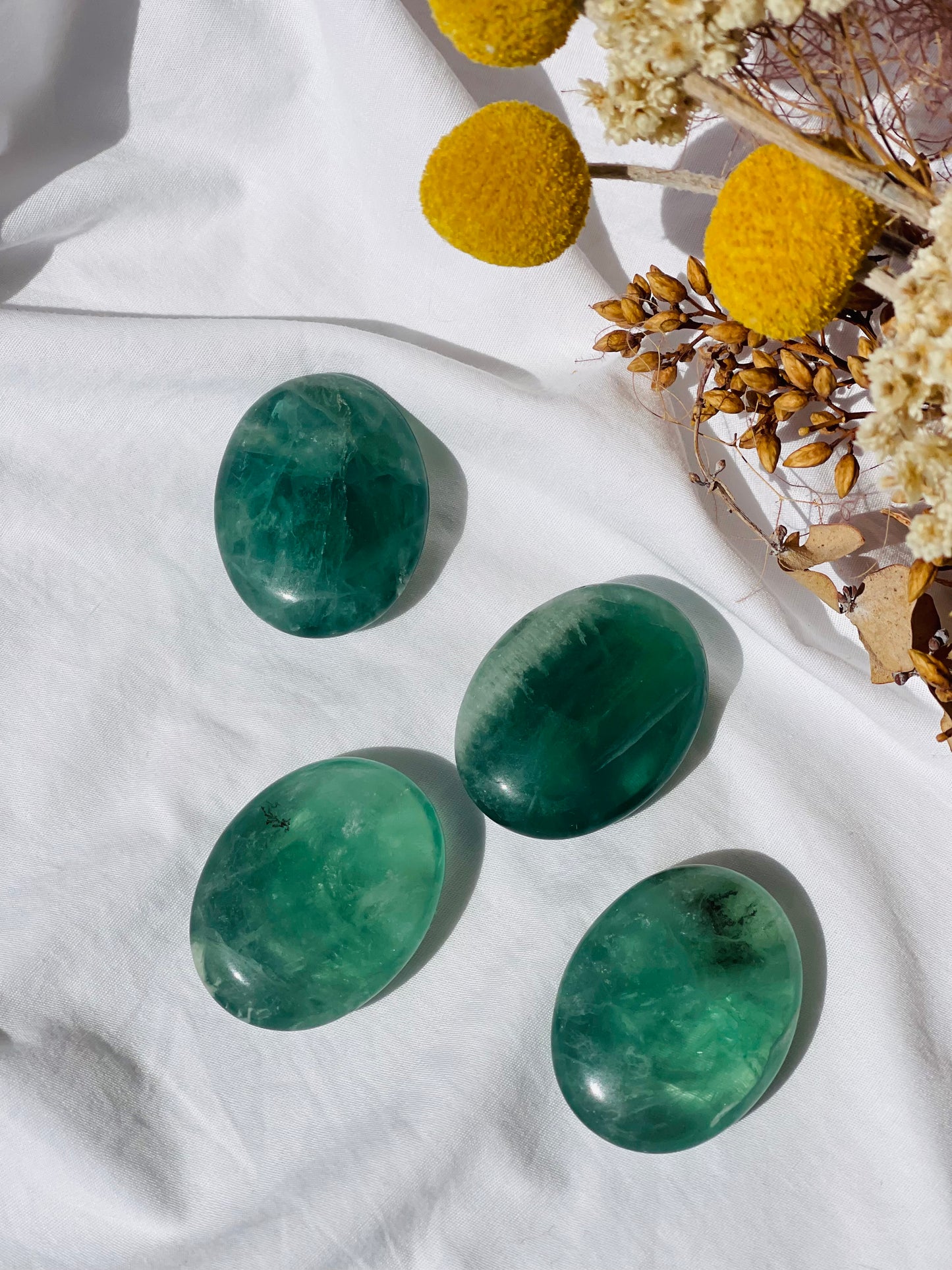 Green Fluorite Mini Palmstone