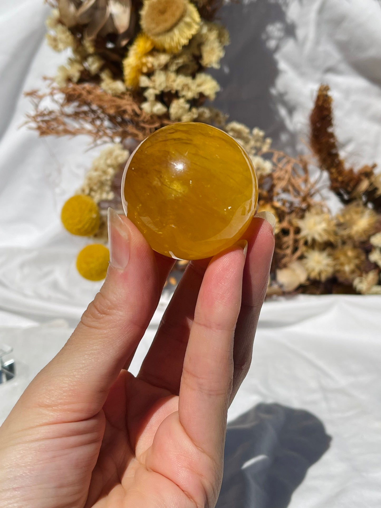 Yellow Fluorite Sphere #1