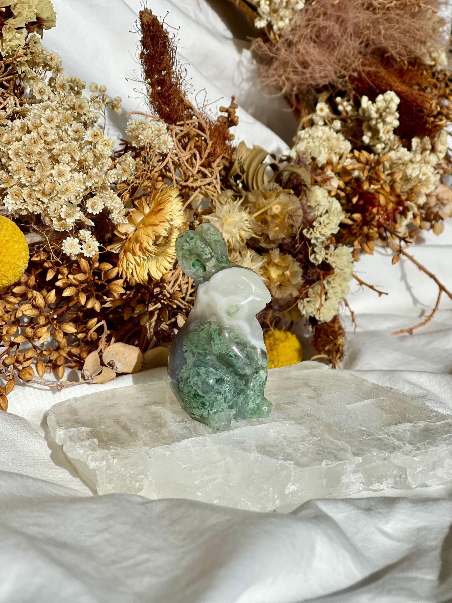 Moss Agate Bunny