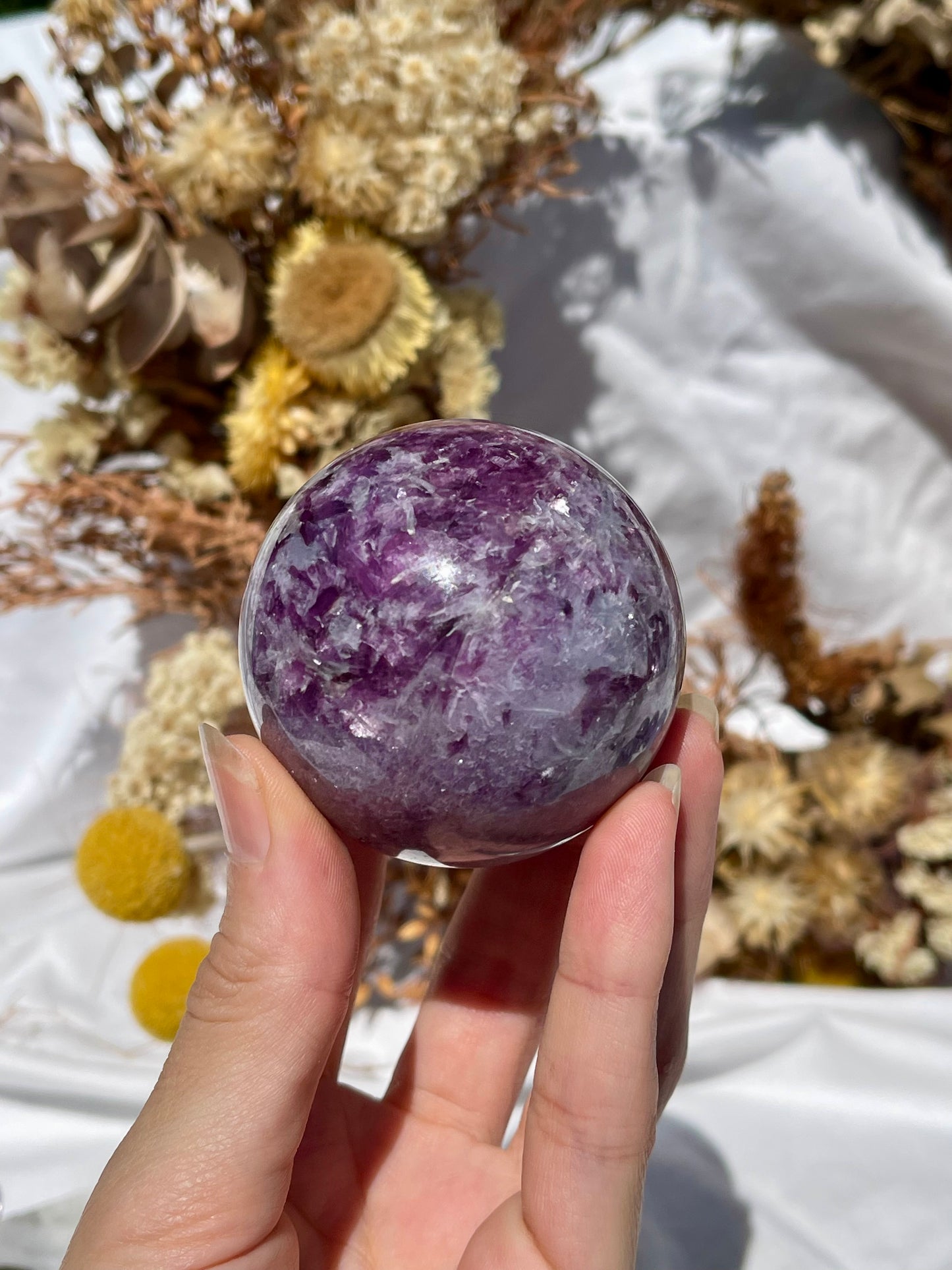 Lepidolite Sphere