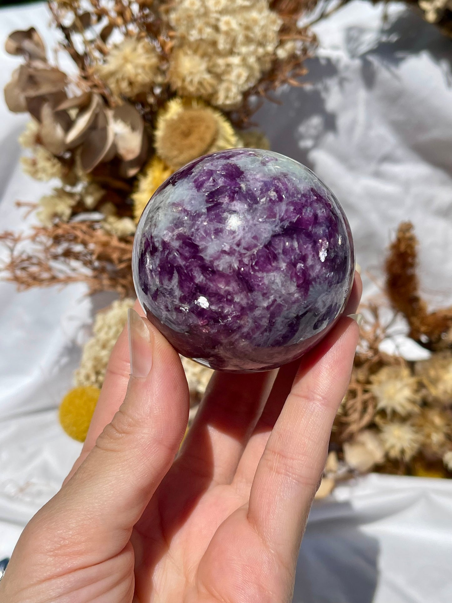 Lepidolite Sphere