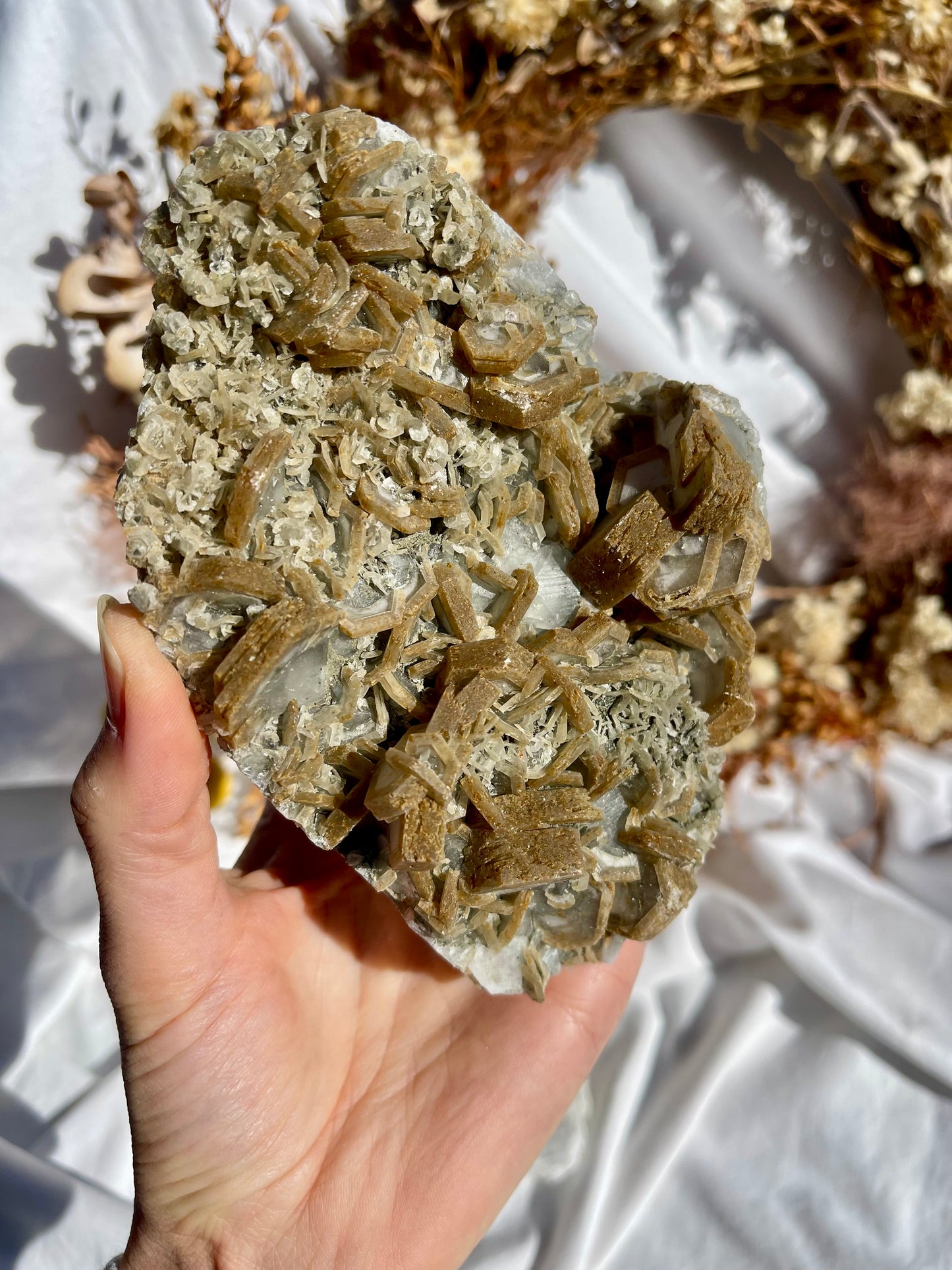 Blue & Yellow Poker Chip Calcite Specimen