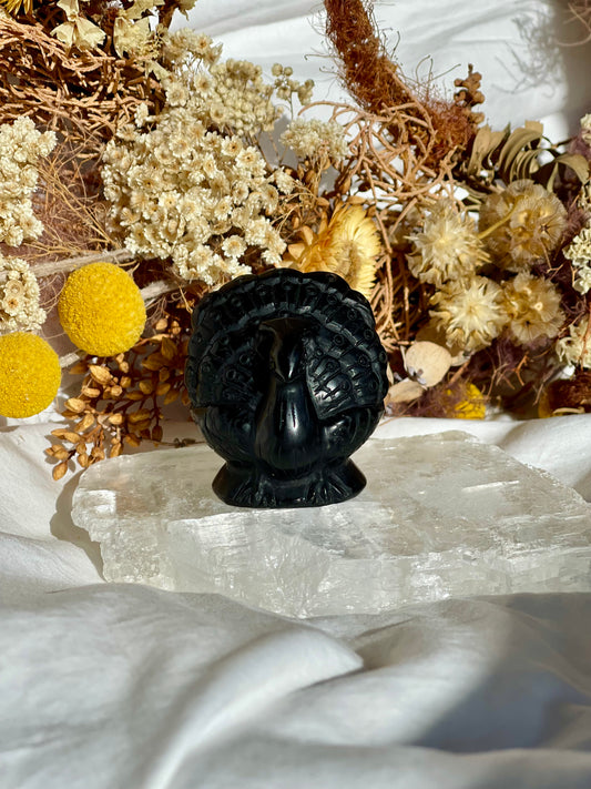 Black Obsidian Peacock