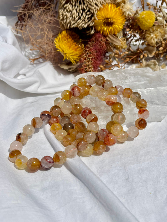Golden Healer Fire Quartz Bracelet | 10mm