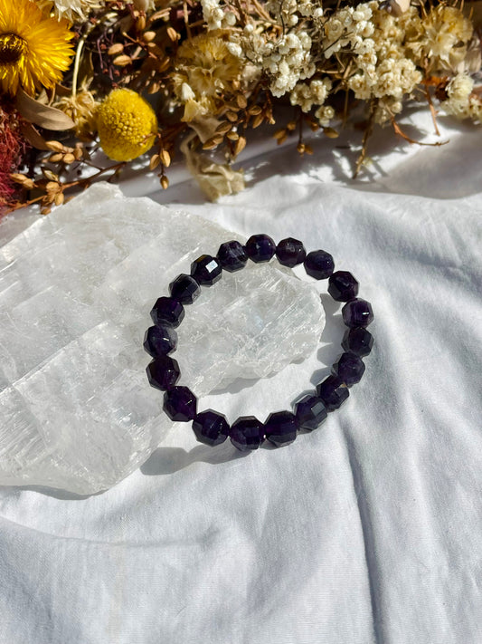 Amethyst Facet Bracelet