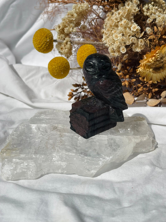 Garnet Astrophyllite Owl #2