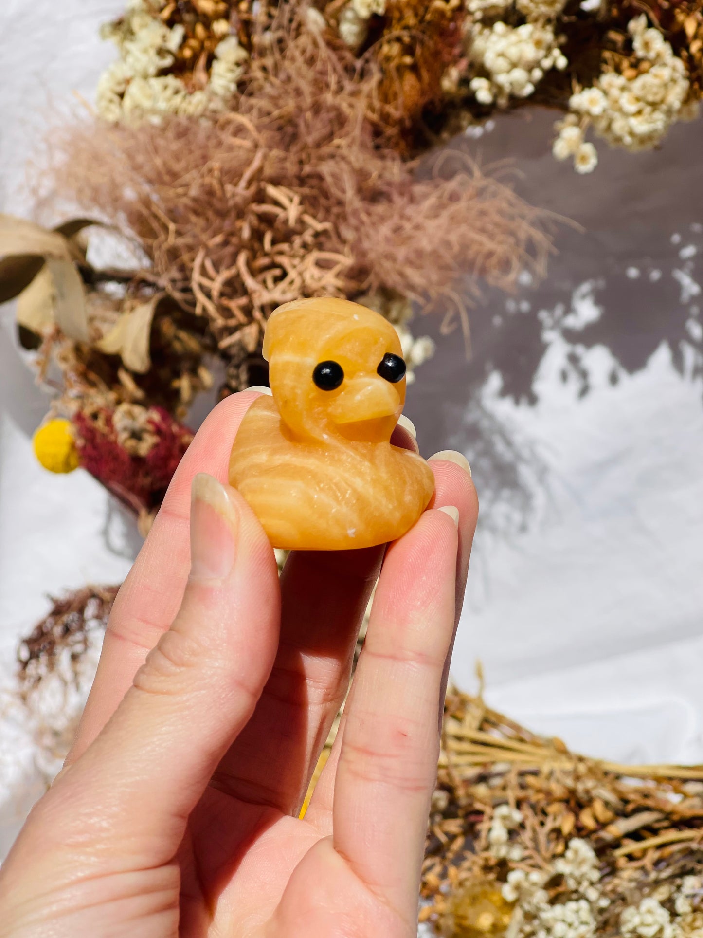 Orange Calcite Ghost Duck #1