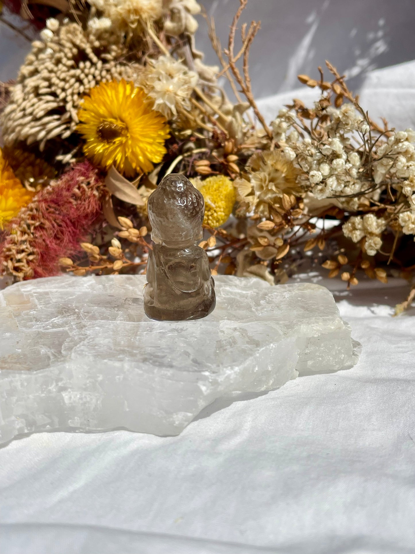 Smokey Quartz Buddha