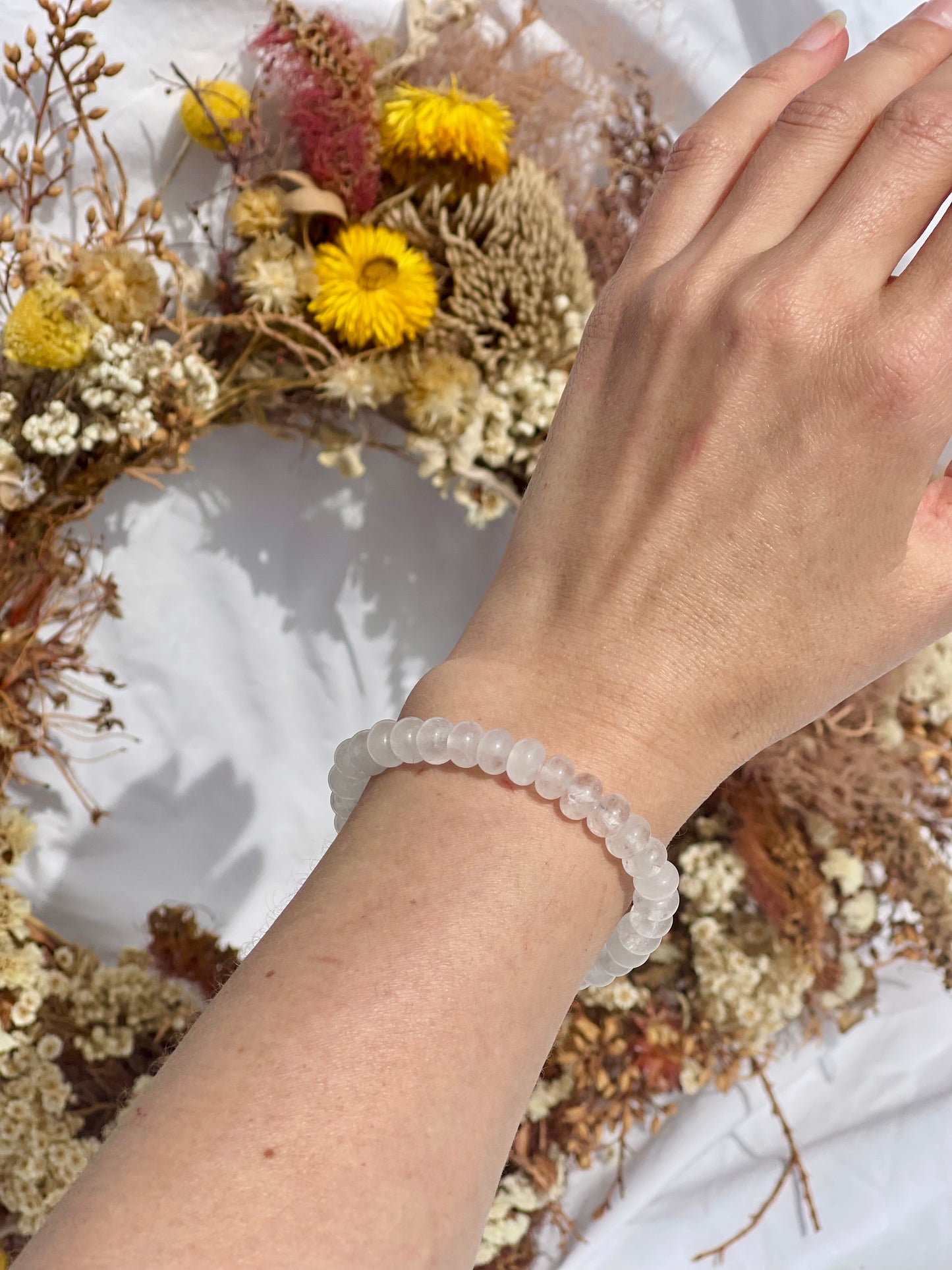 Clear Quartz Donut Bracelet