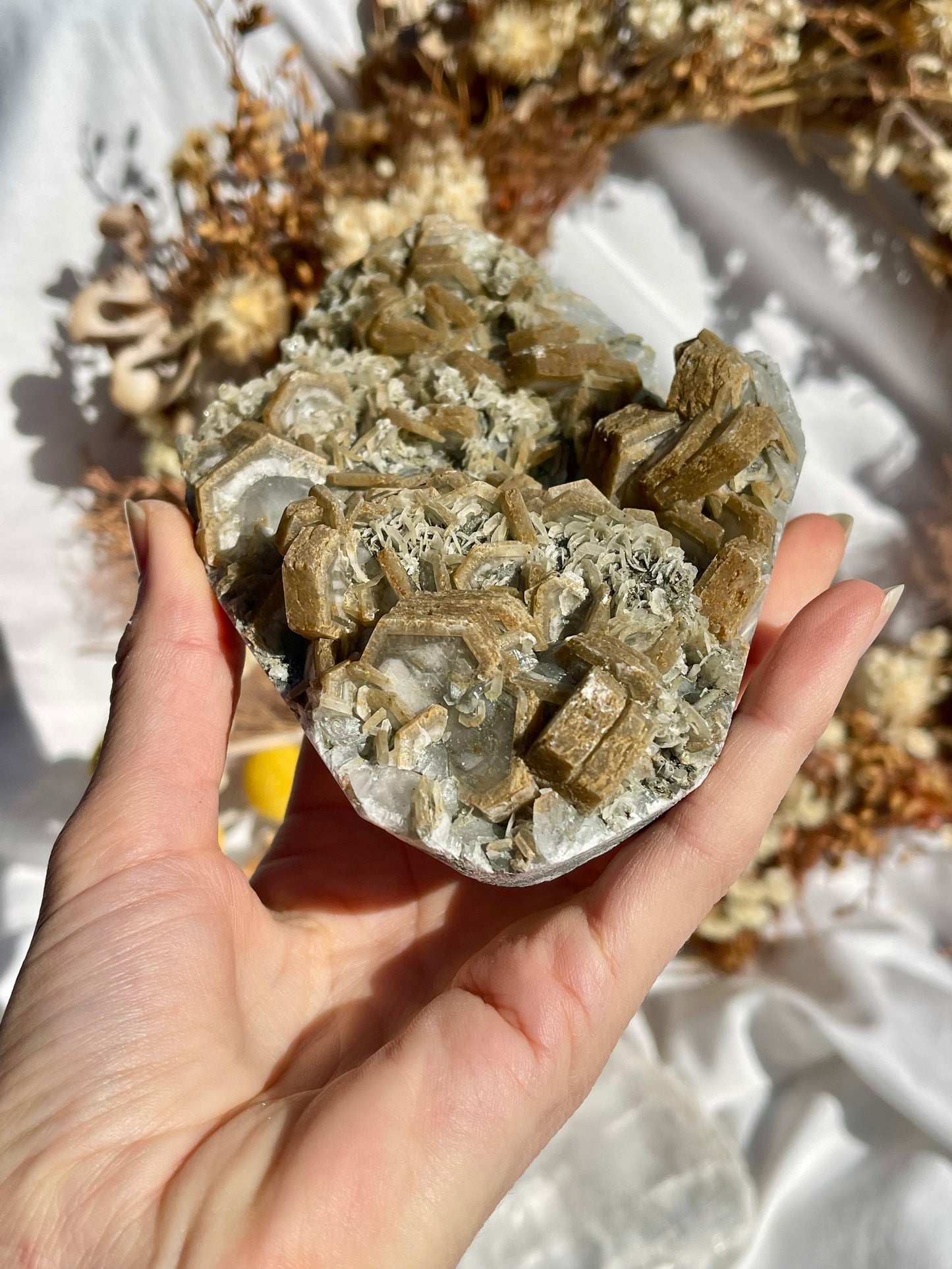 Blue & Yellow Poker Chip Calcite Specimen