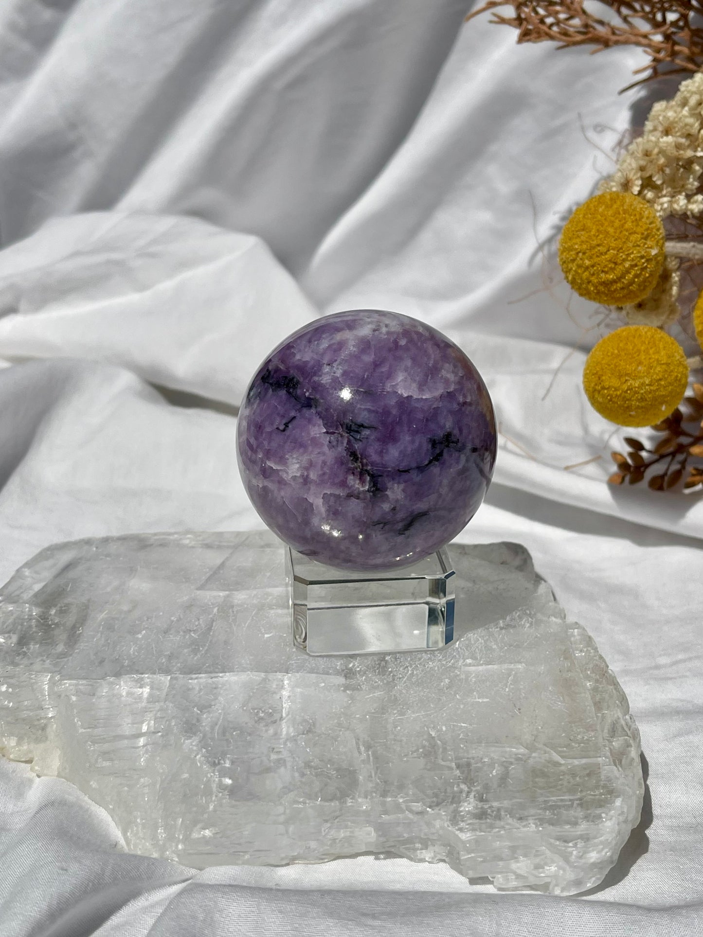 Lepidolite Sphere