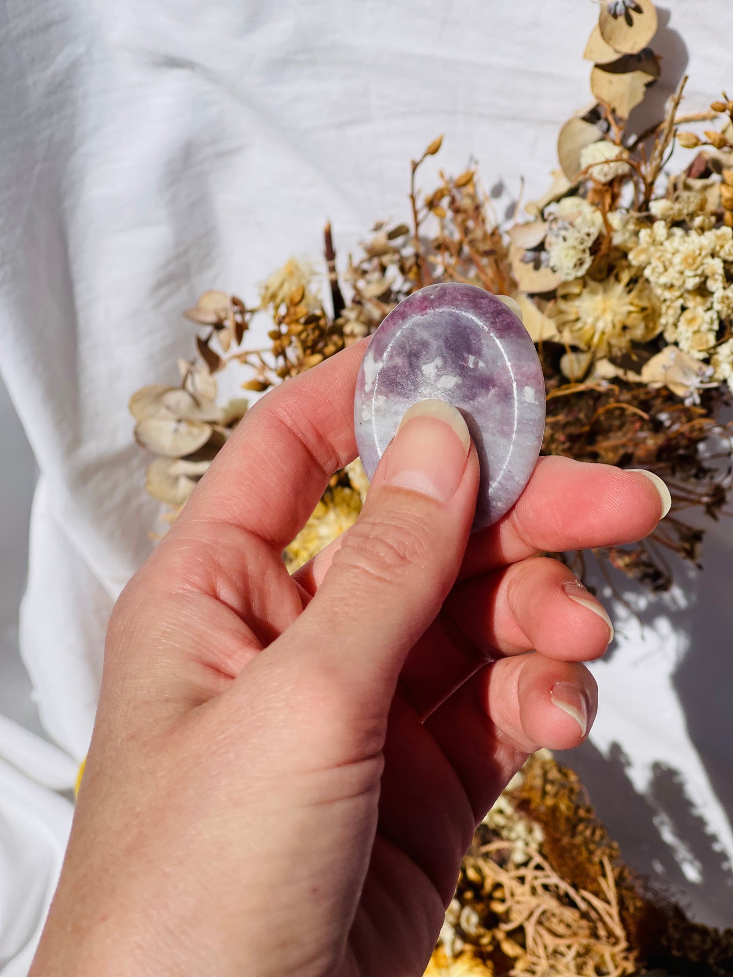 Pink Tourmaline Worry Stone