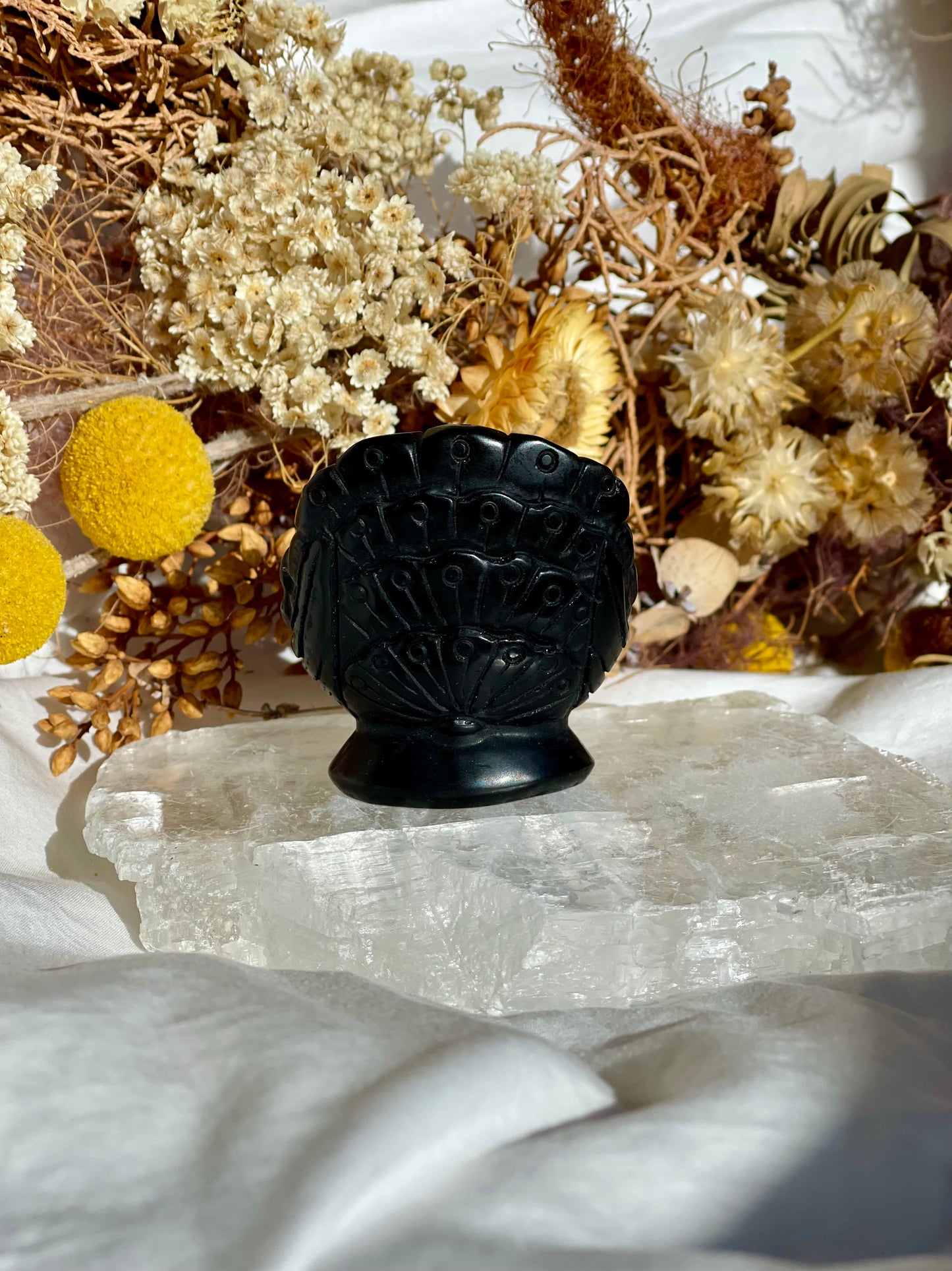 Black Obsidian Peacock