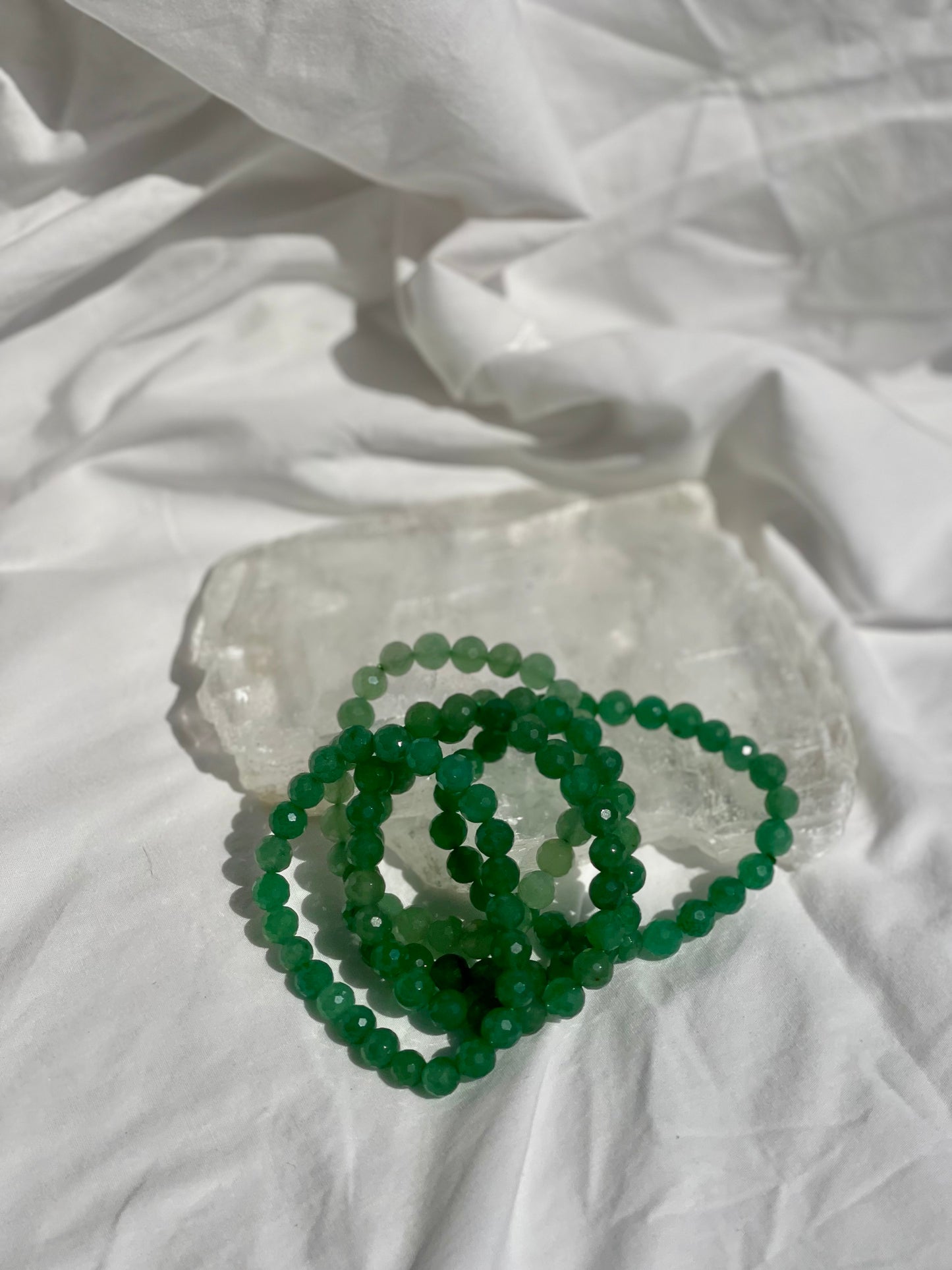 Green Aventurine Facet Bracelet
