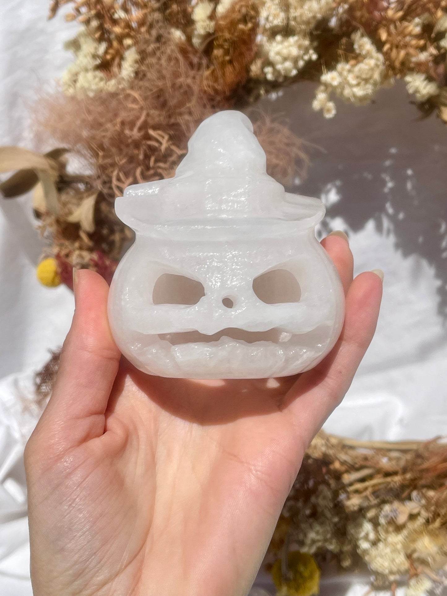 Calcite Pumpkin Tealight
