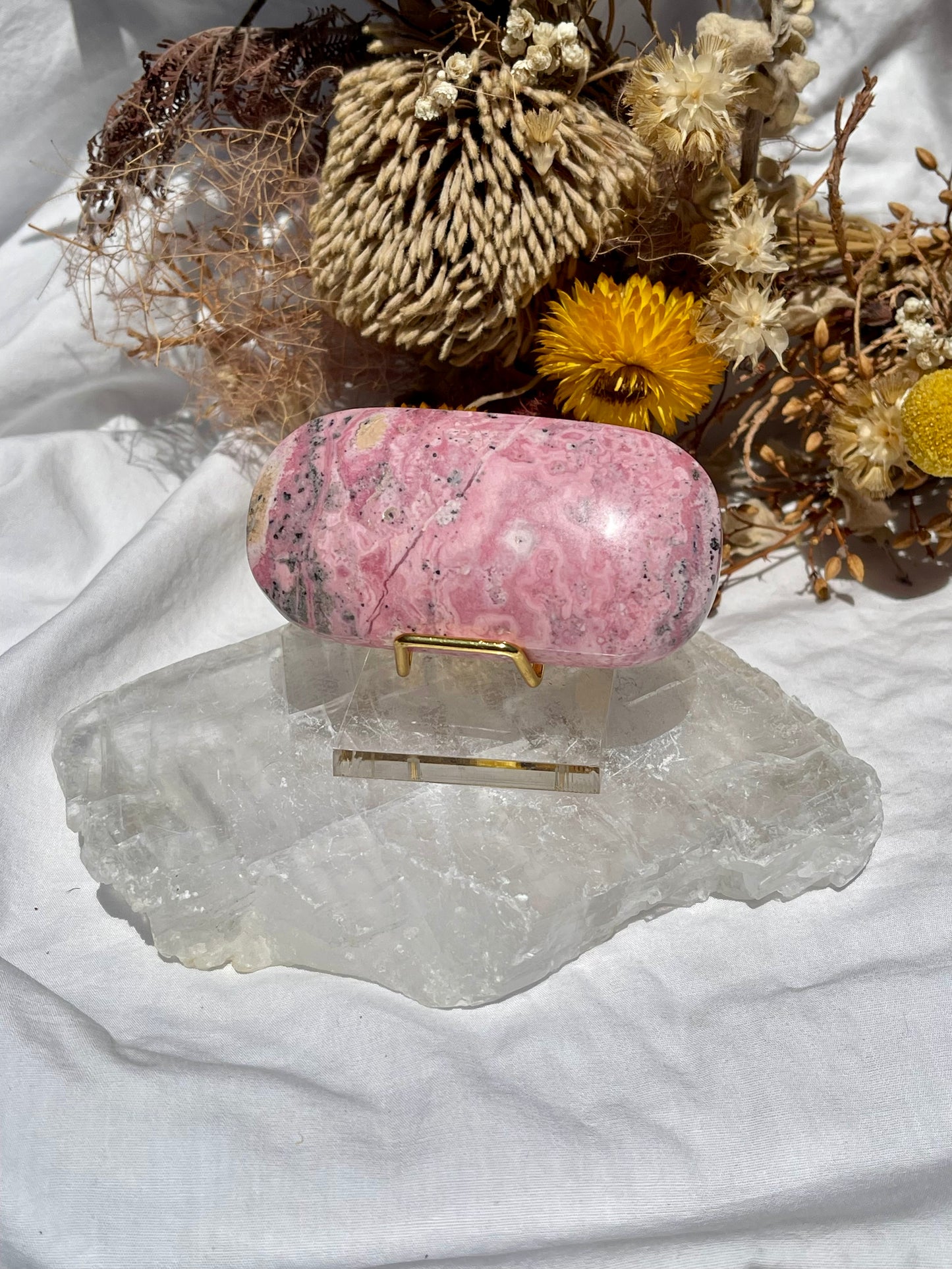 Peruvian Rhodonite Palm Stone #3
