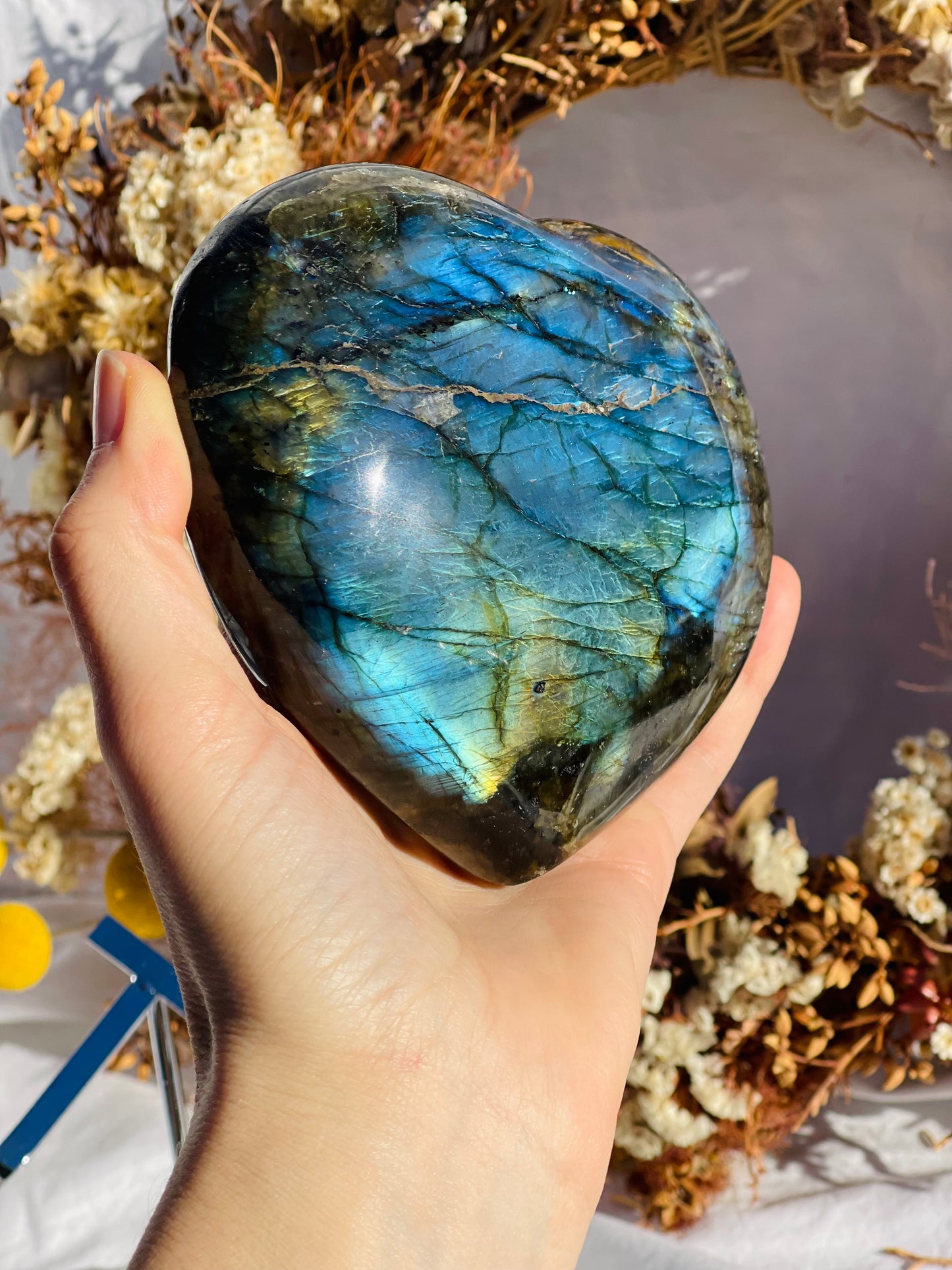 Labradorite Heart