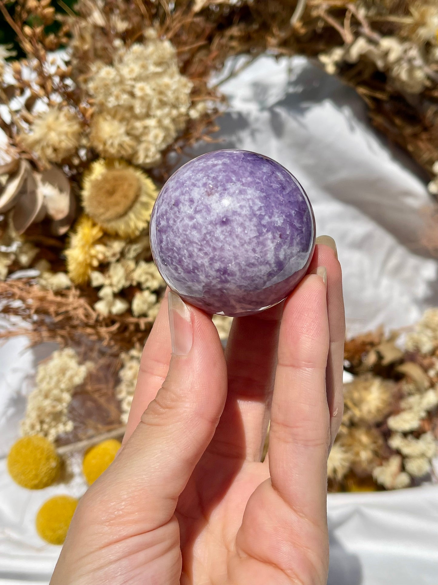 Lepidolite Sphere