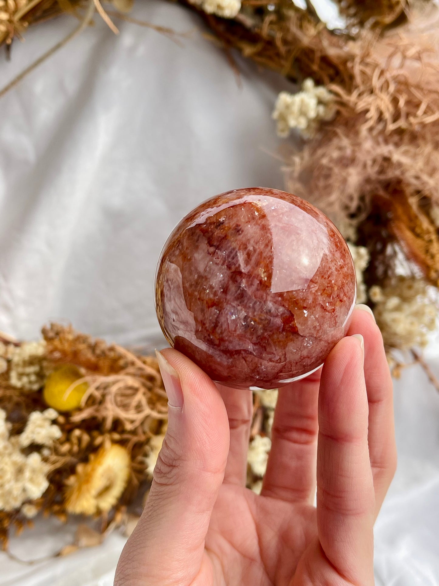 Fire Quartz Sphere