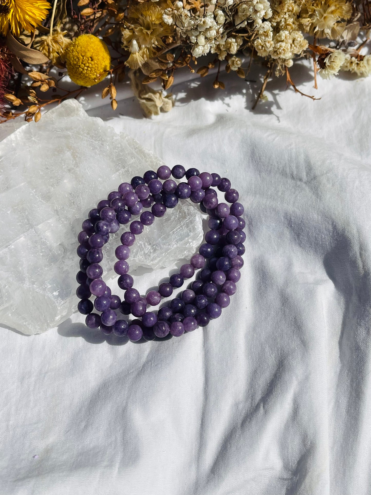 Dark Lepidolite Bracelet | 6mm