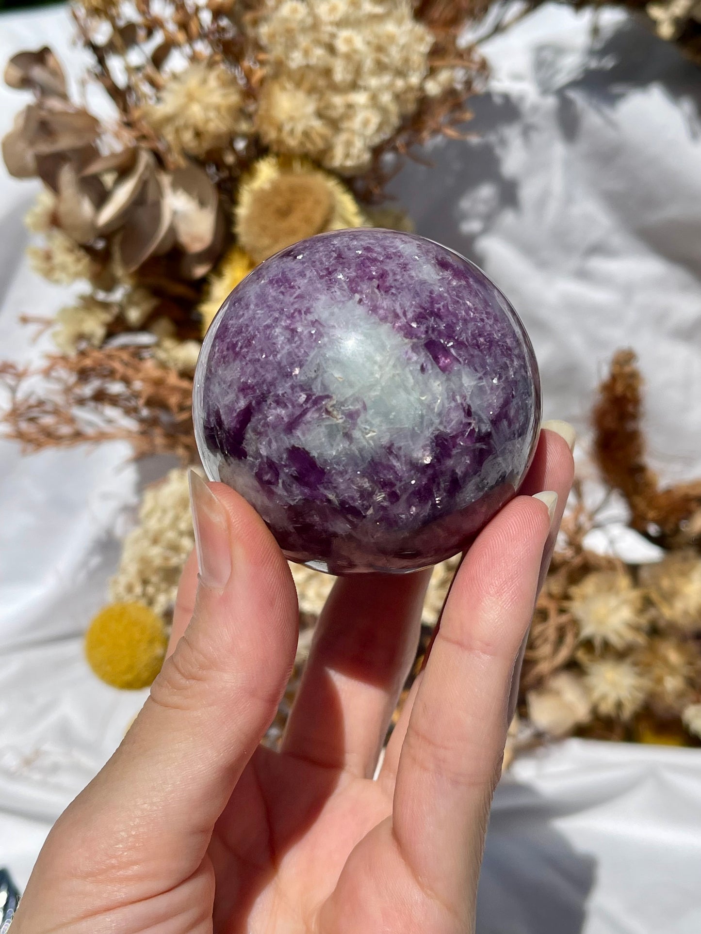 Lepidolite Sphere