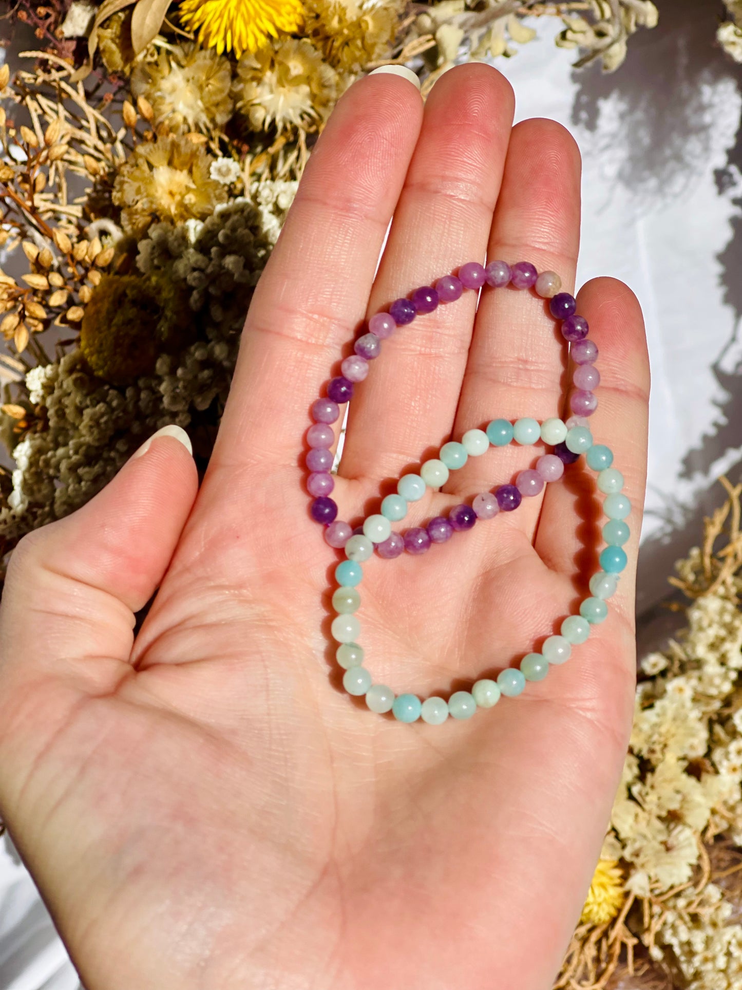 Kids Bracelet Set | Lepidolite & Amazonite