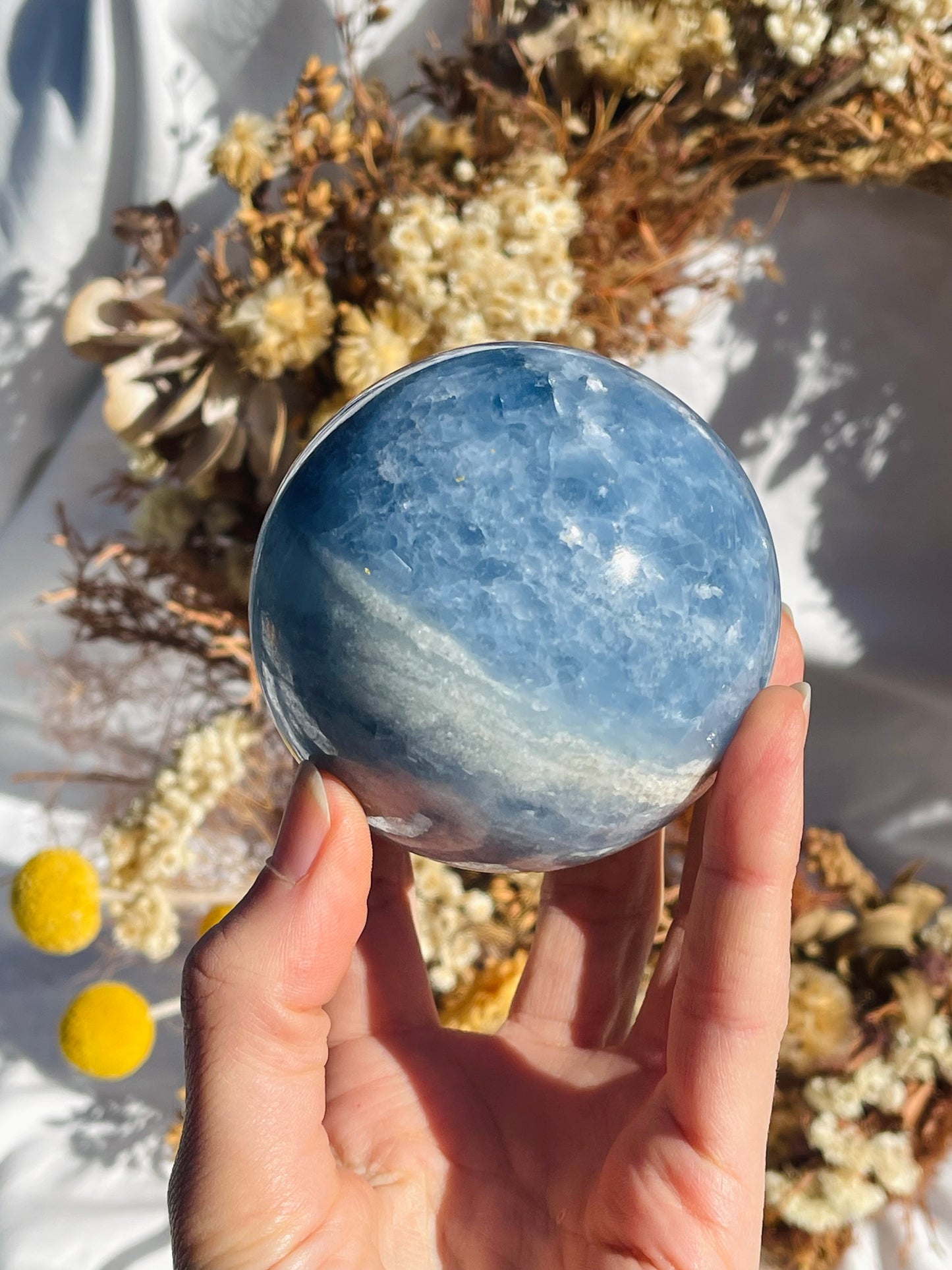 Blue Calcite Sphere