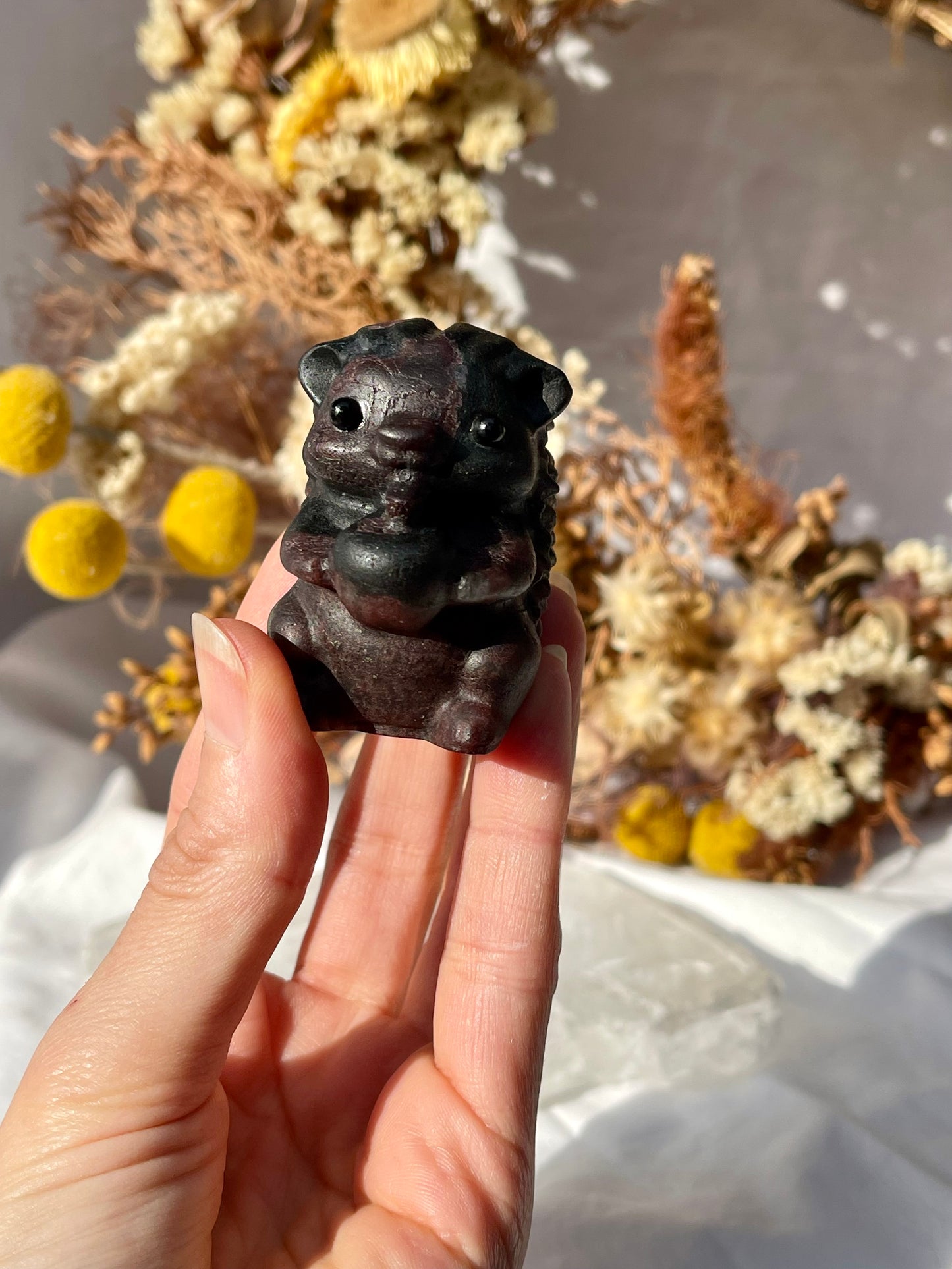 Garnet / Astrophyllite Hedgehog