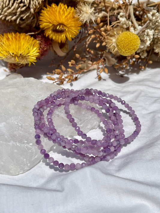 Lepidolite Facet Bracelet