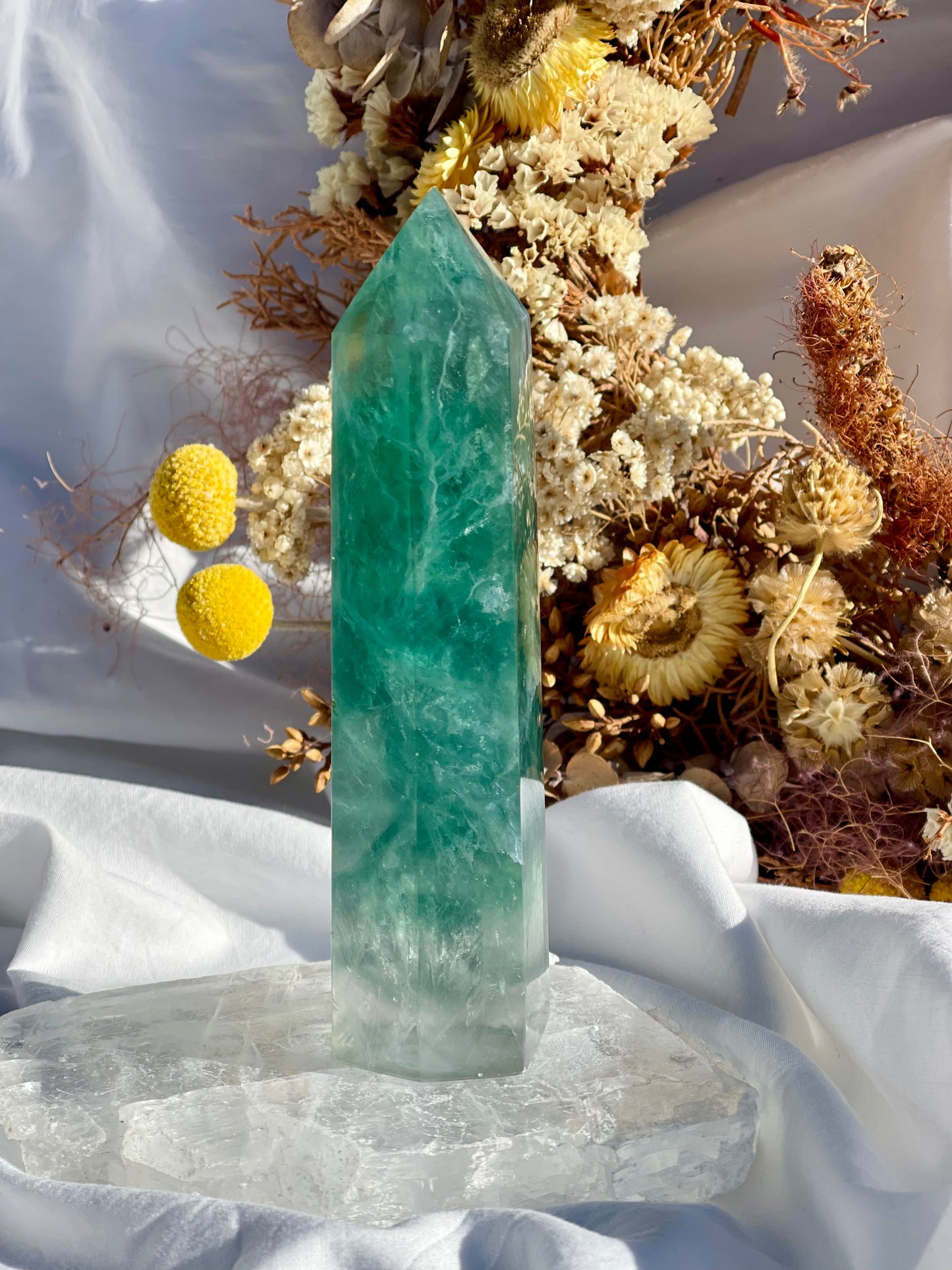 Green Fluorite Point