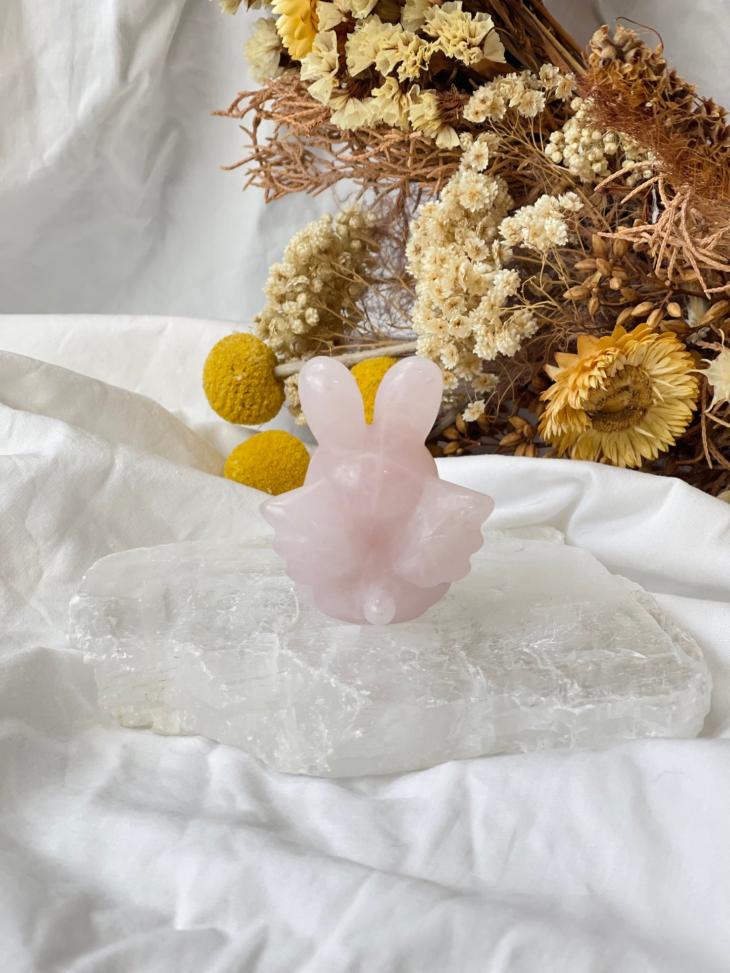 Rose Quartz Winged Bunny #1