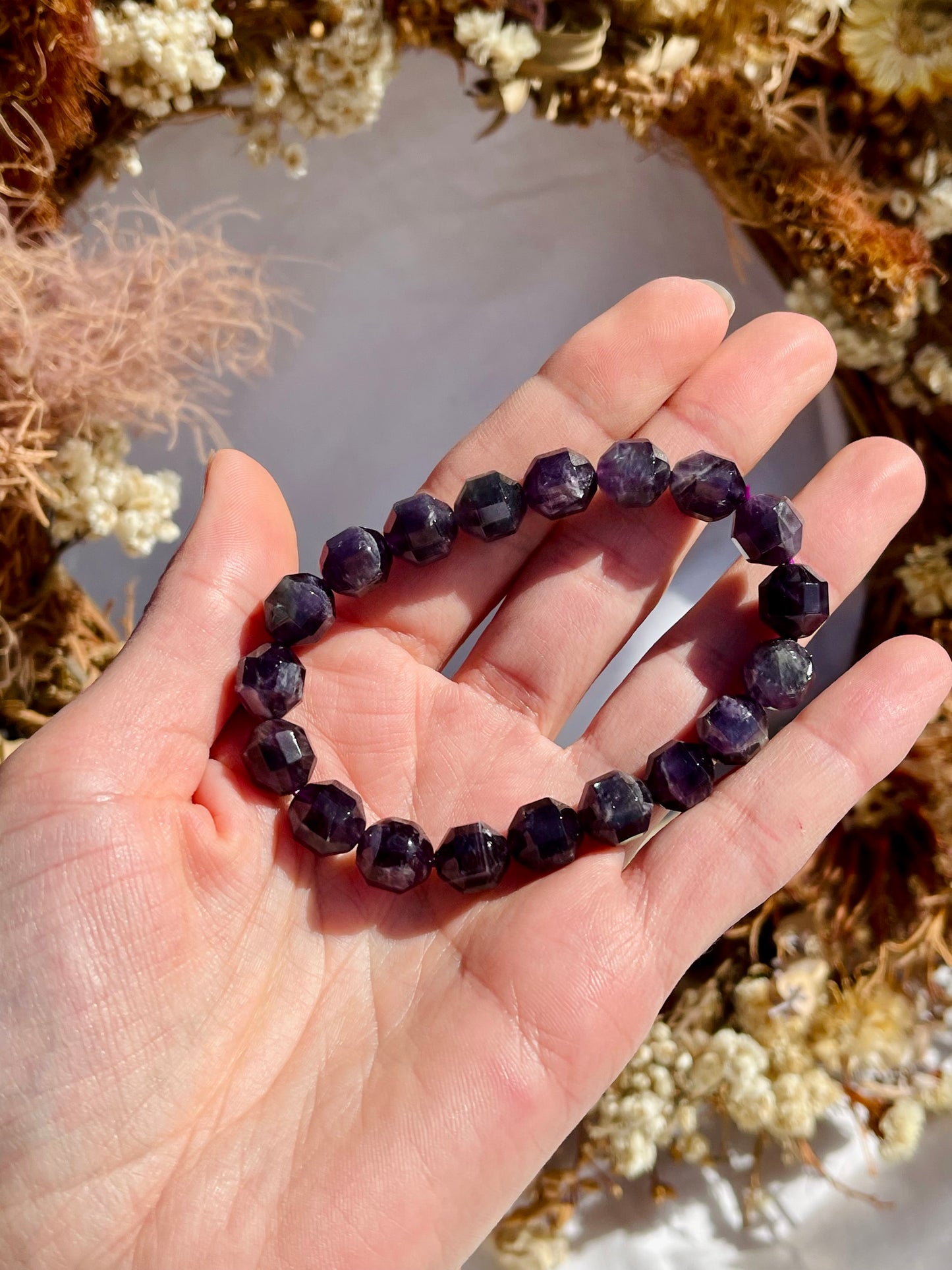 Amethyst Facet Bracelet
