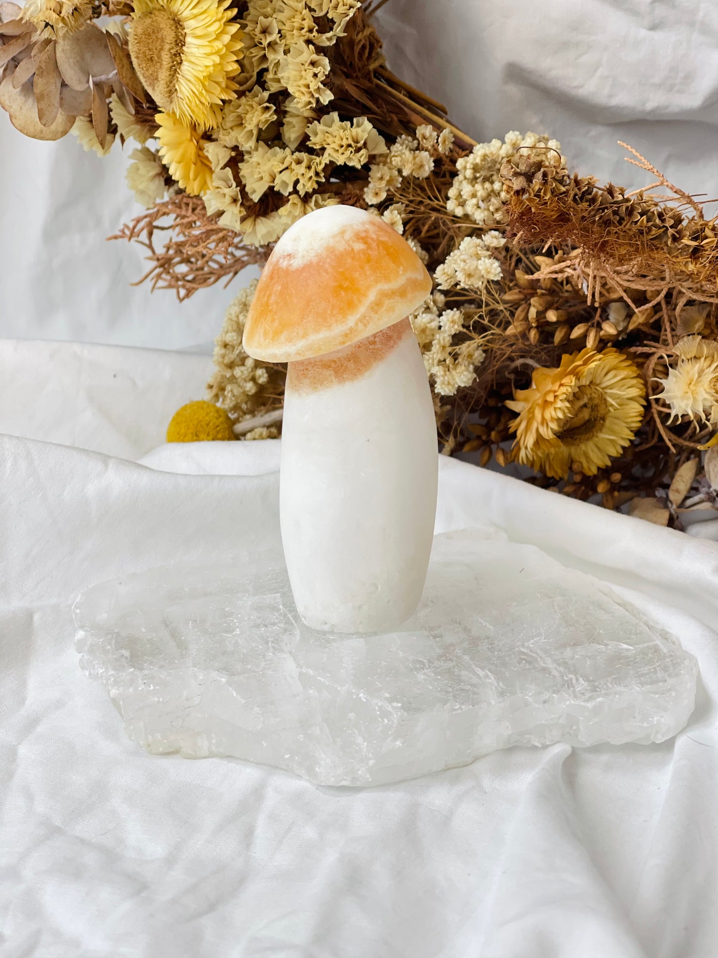 Orange Calcite Mushroom #2