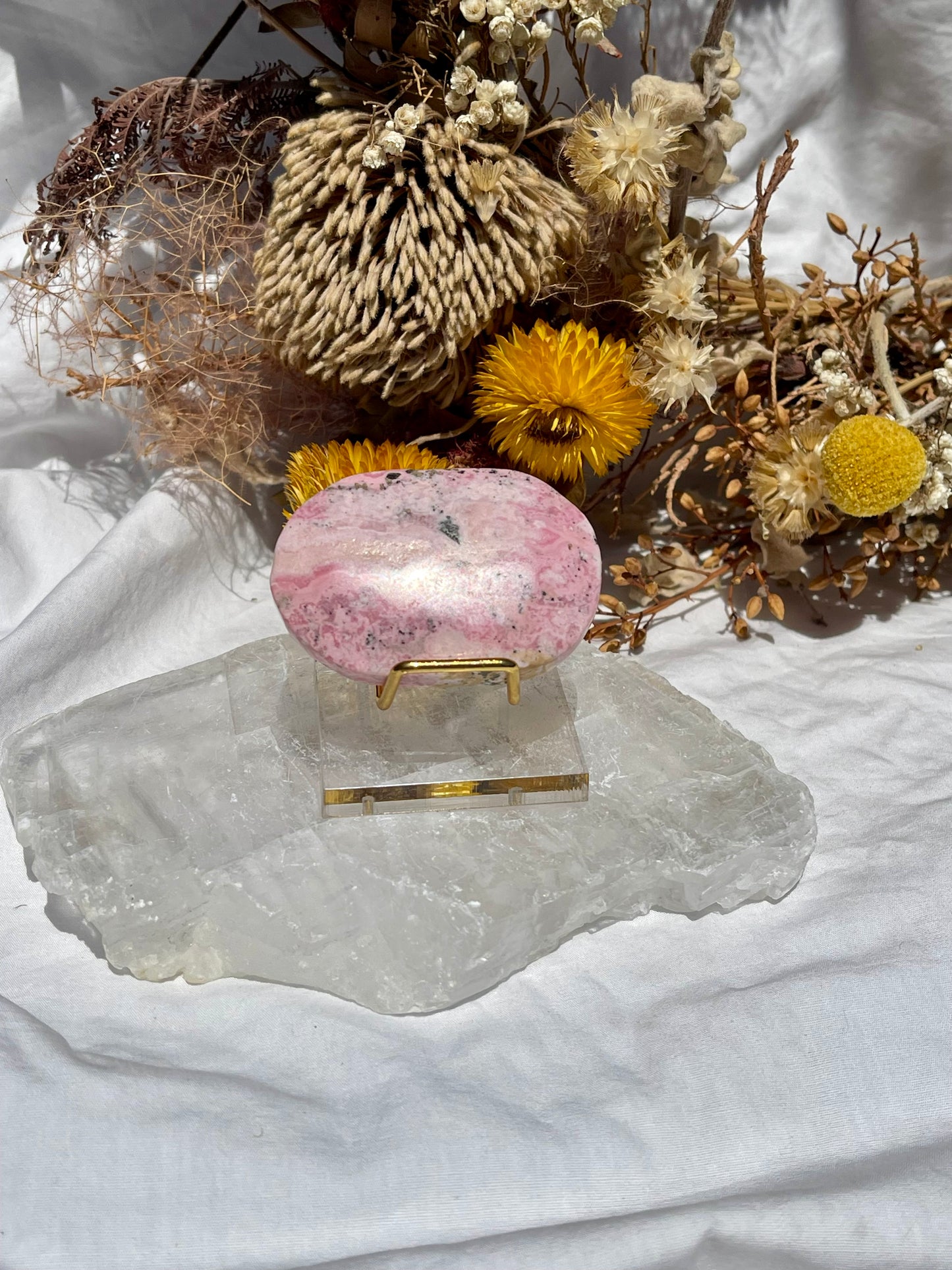 Peruvian Rhodonite Palm Stone #4