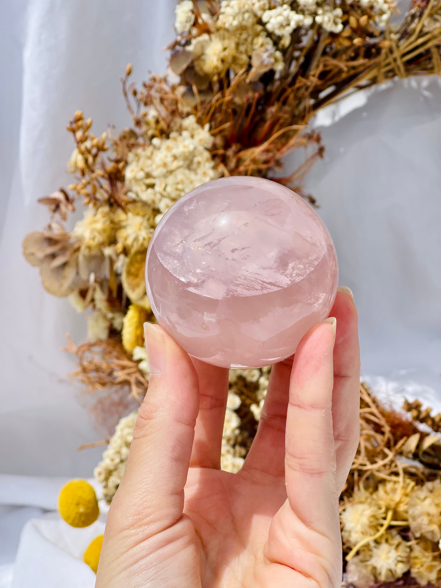 Star Rose Quartz Sphere