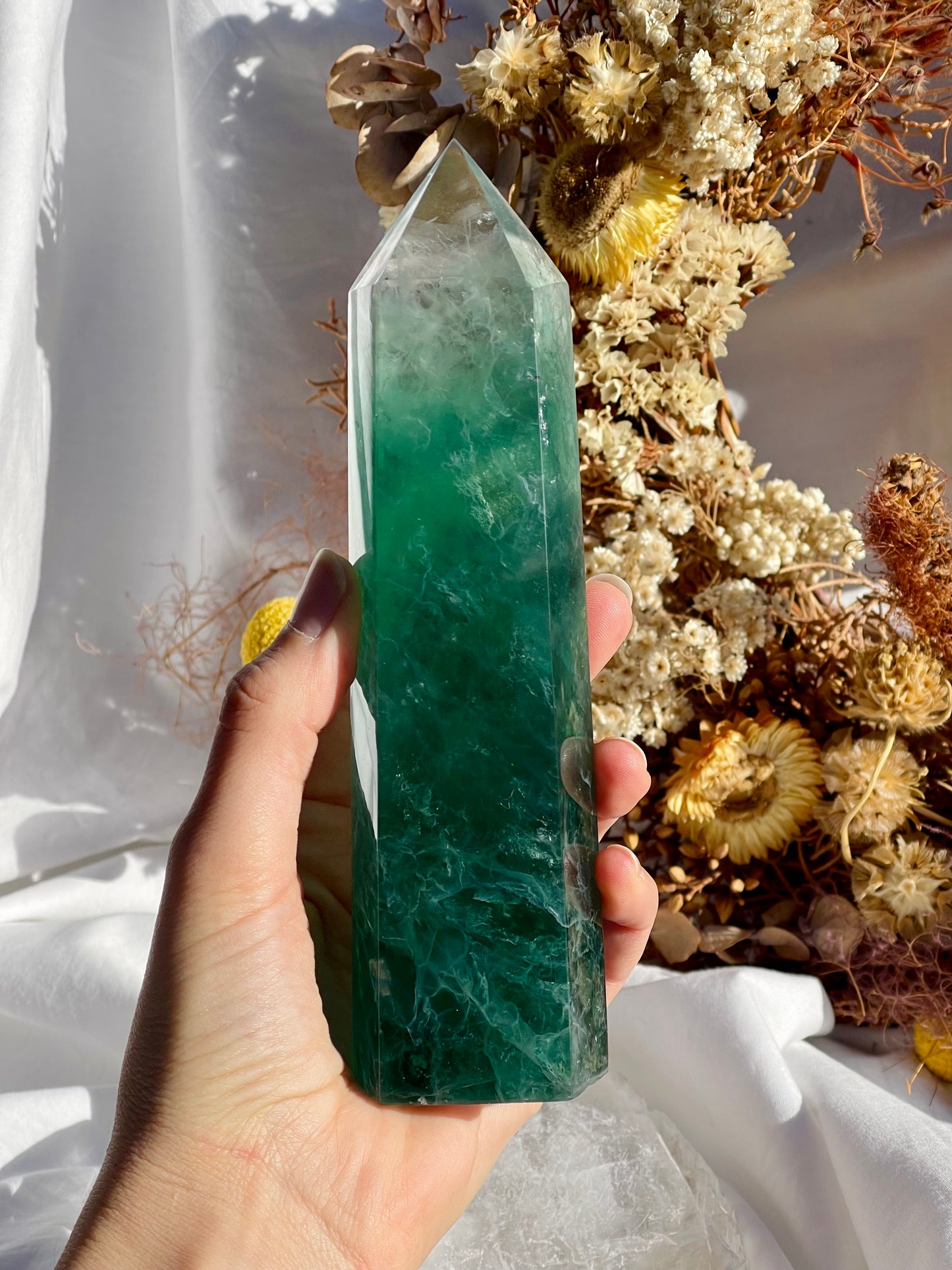 Green Fluorite Point