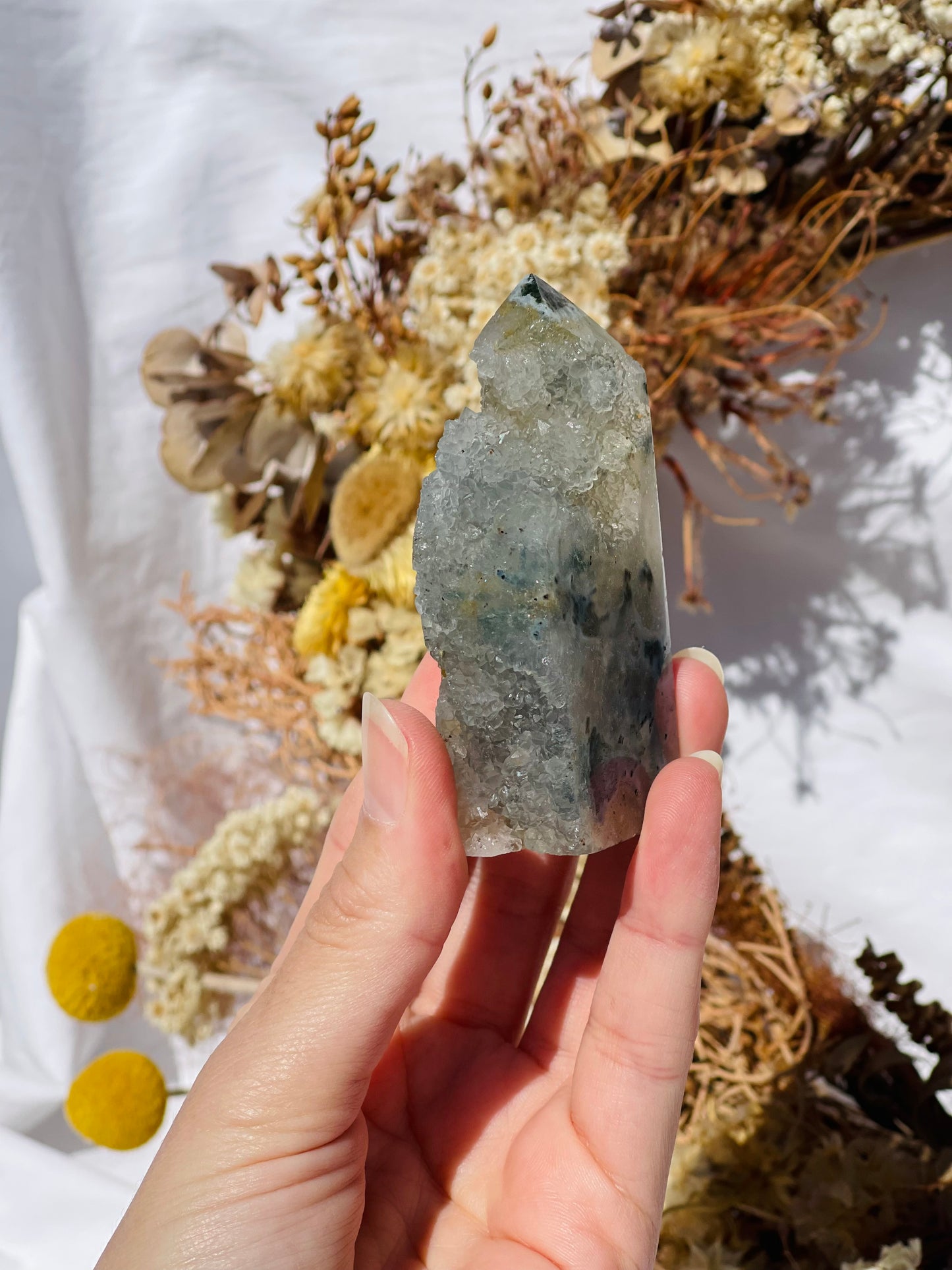 Druzy Moss Agate Point #5