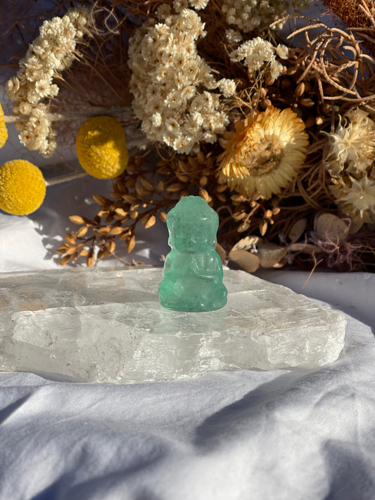 Green Fluorite Mini Buddha