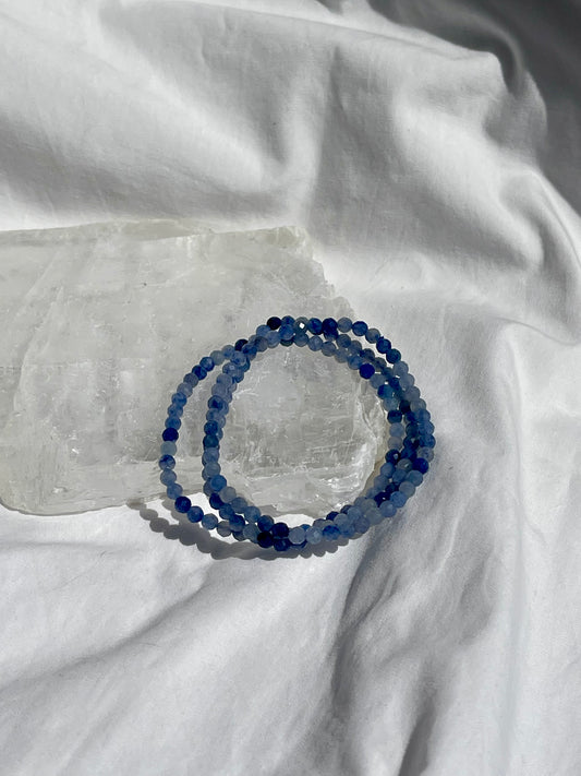 Blue Aventurine Facet Bracelet