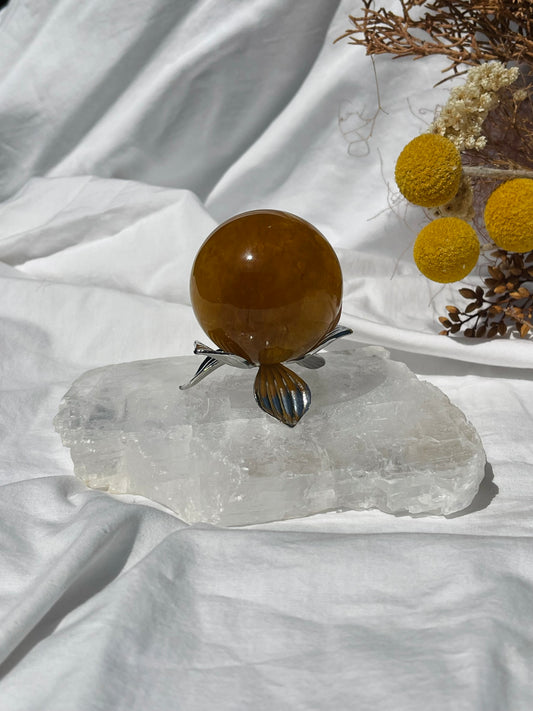 Yellow Fluorite Sphere #2