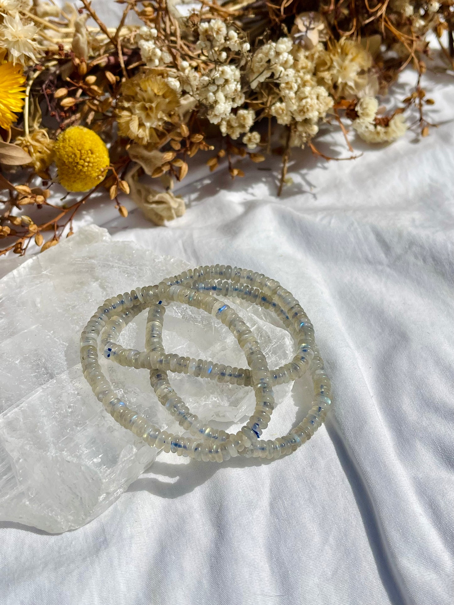 Labradorite Mini Donut Bead Bracelet