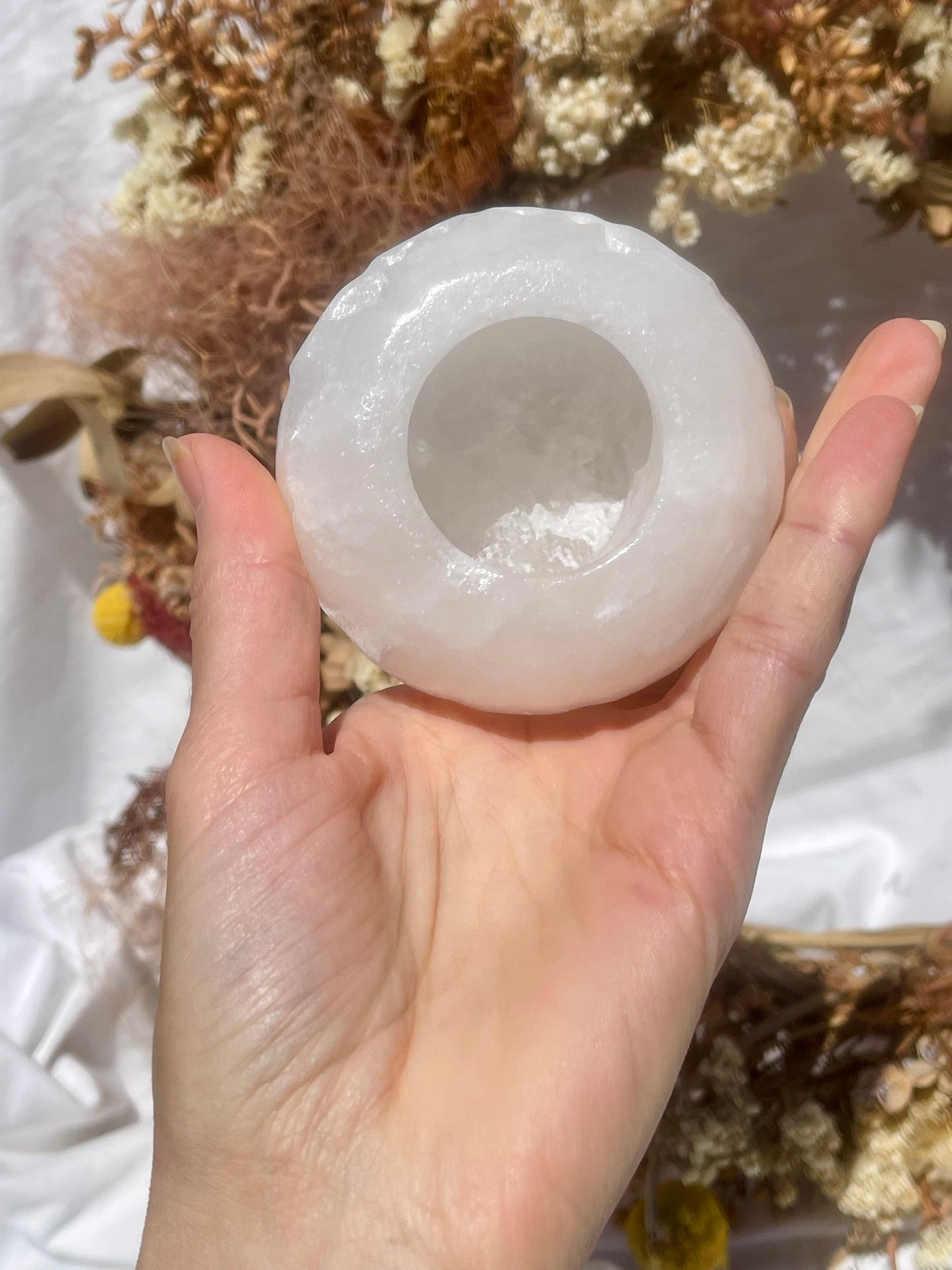 Calcite Pumpkin Tealight