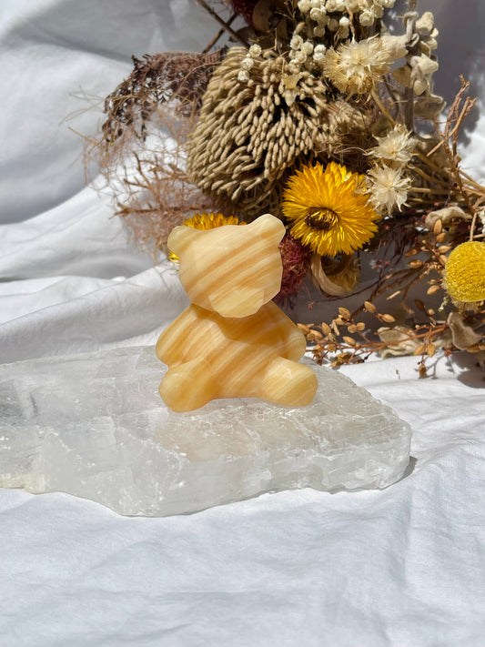 Orange Calcite Bear #3